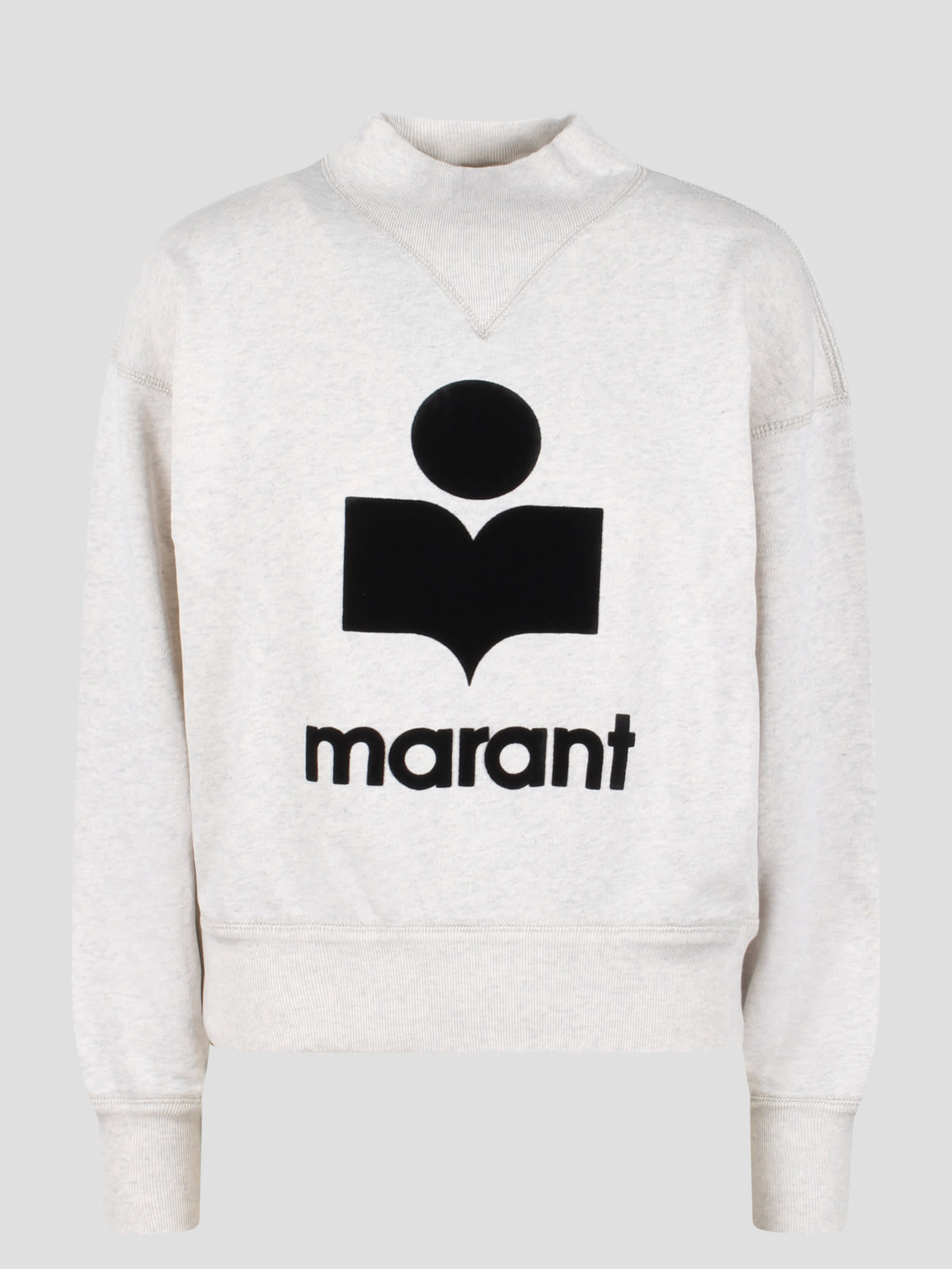 Shop Marant Etoile Moby Sweatshirt In Light Grey