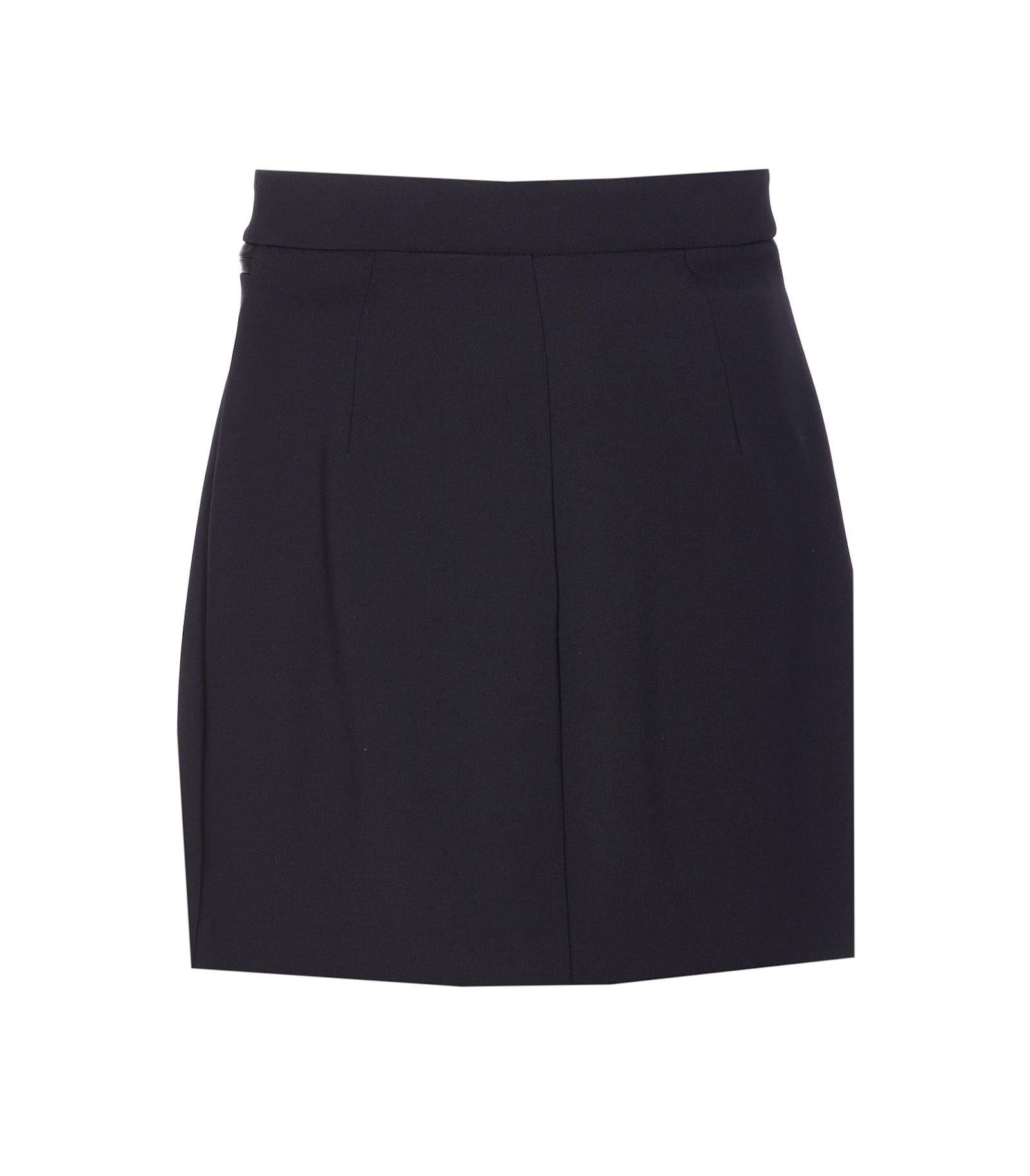 Elisabetta Franchi Mini Skirt With Front Slit In Black