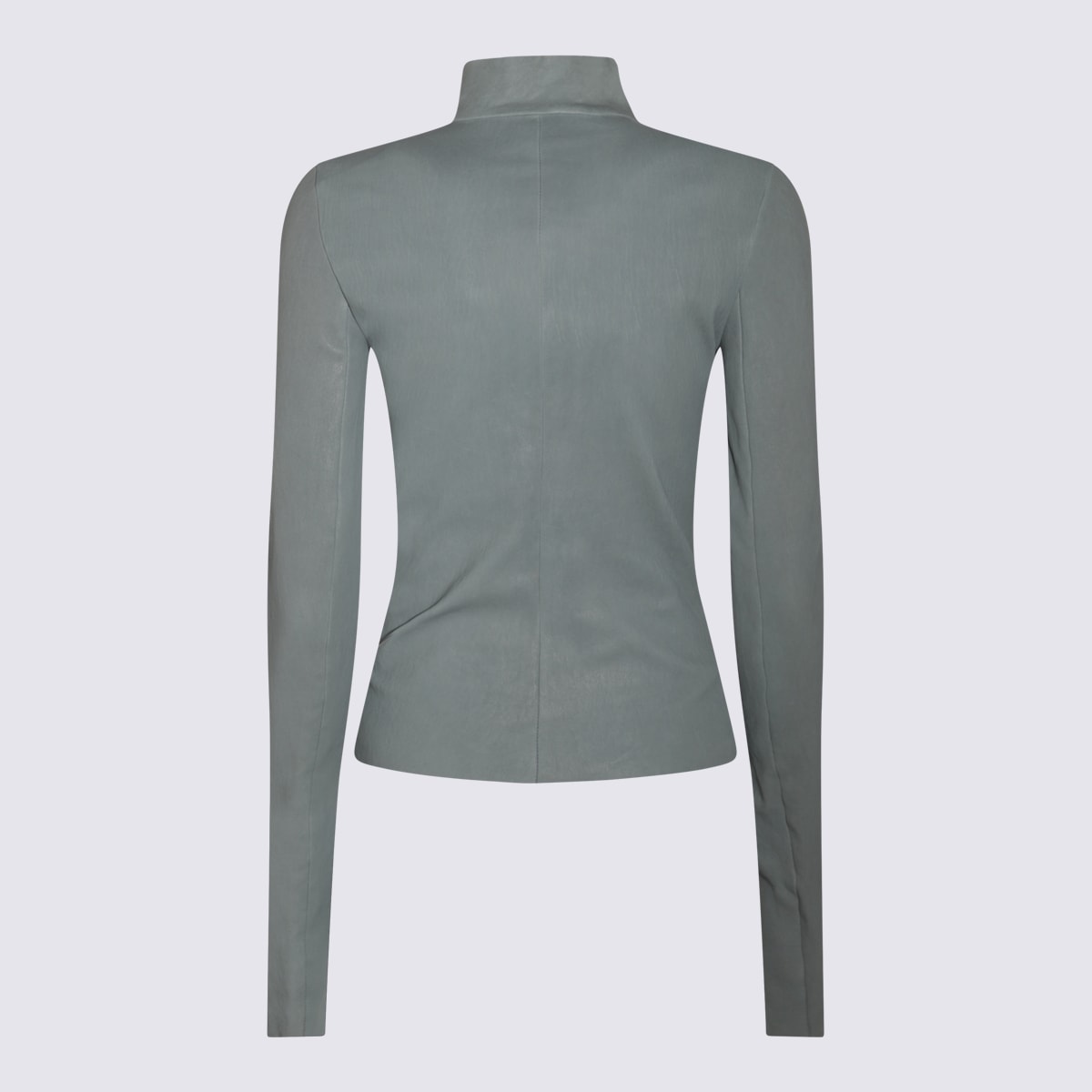 Rick Owens High Collar Tailored Leather Jacket