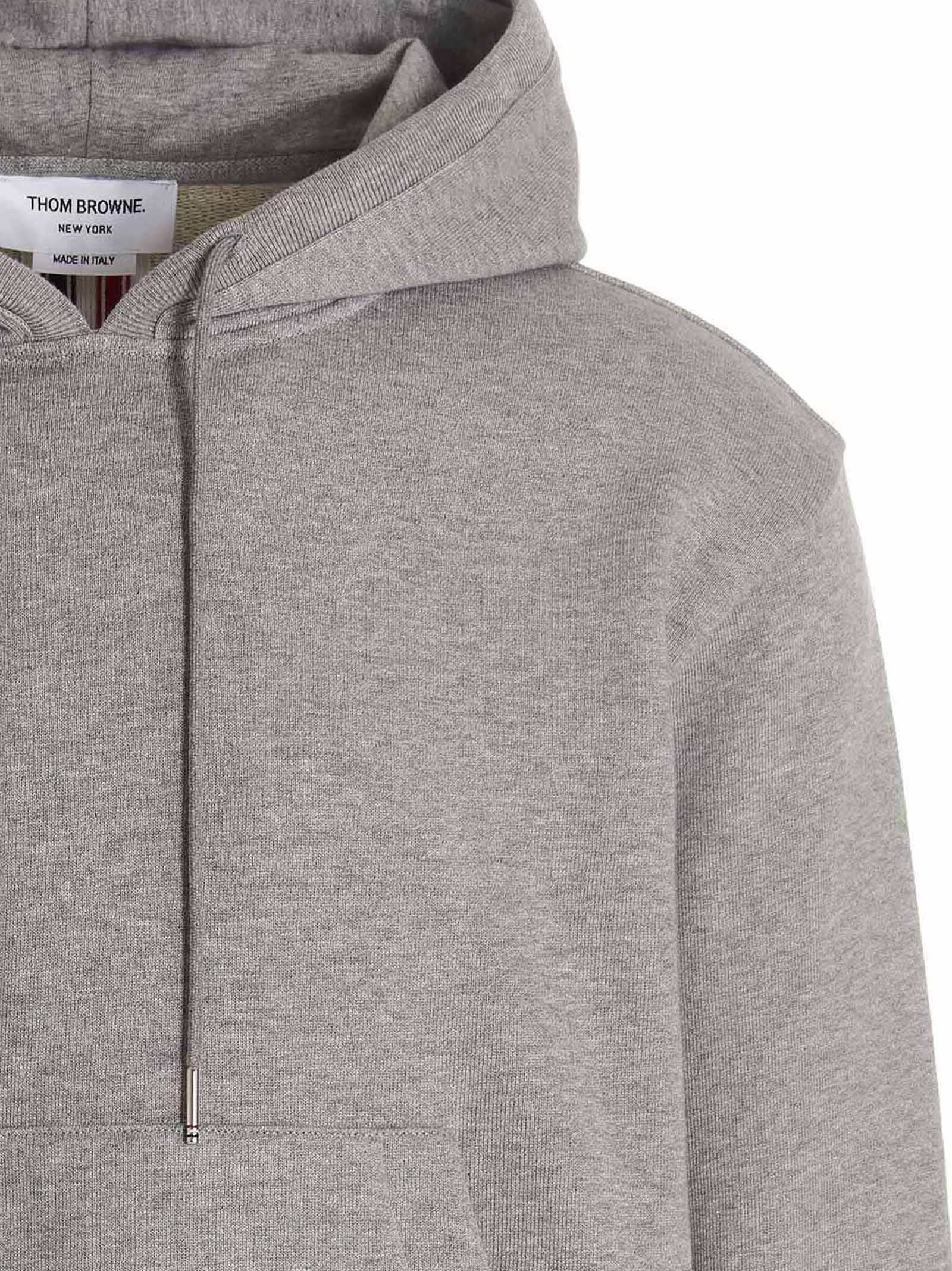 Thom Browne Men's Hoodie In Gray