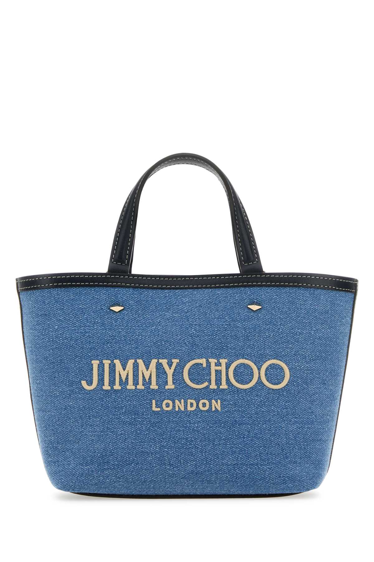 JIMMY CHOO DENIM MINI MARLI HANDBAG 