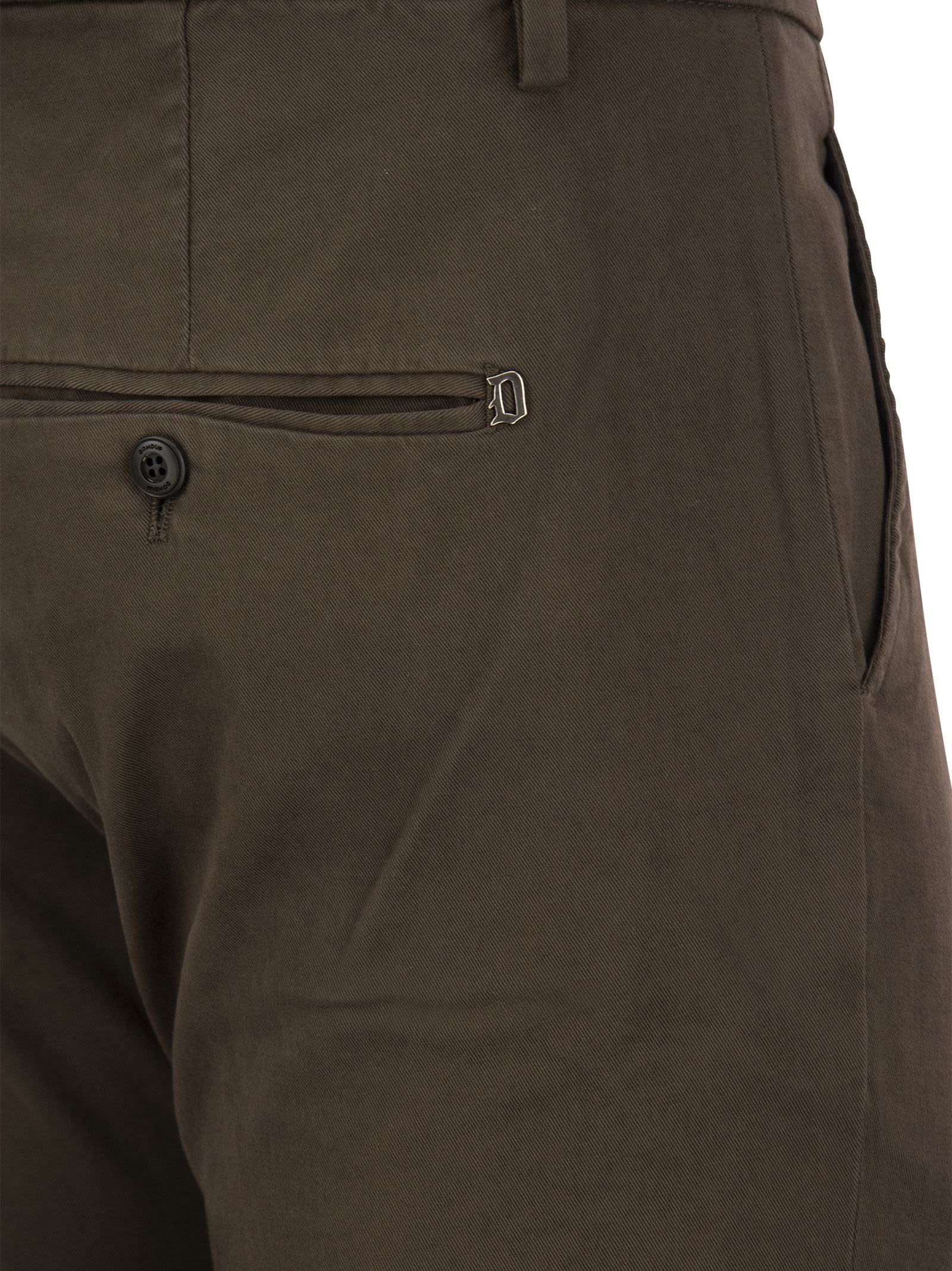 Shop Dondup Gaubert - Slim-fit Gabardine Trousers In Brown