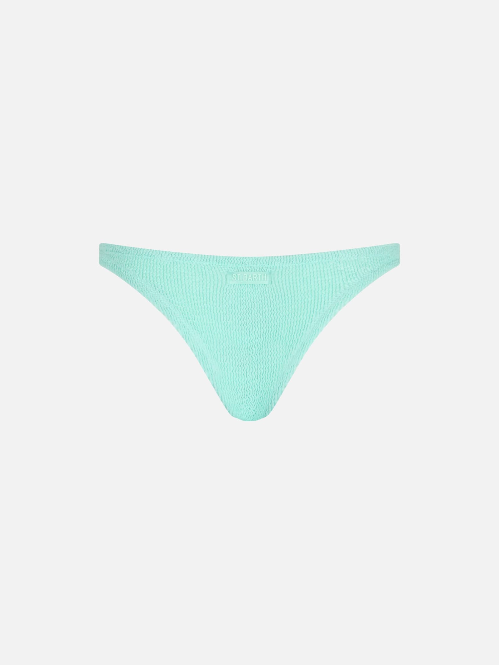 Mc2 Saint Barth Woman Sage Green Crinkle Cheeky Swim Briefs Naomi In Green