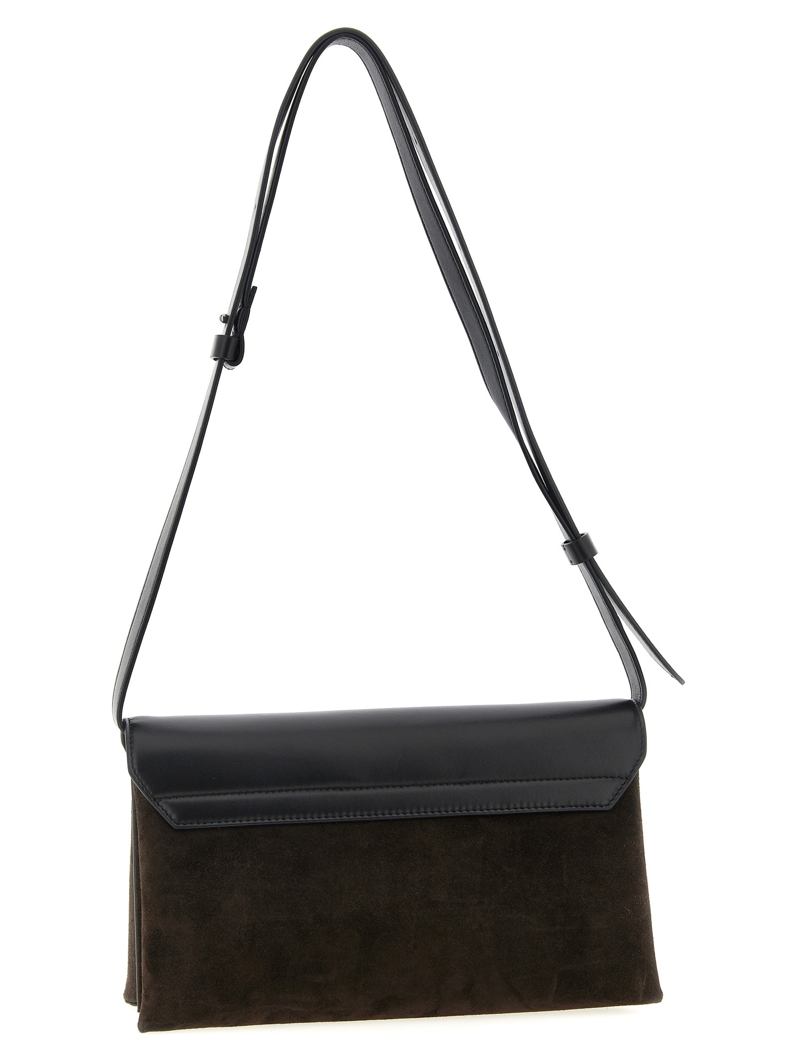Brunello Cucinelli Suede And Leather Sartorial Cross-body Bag