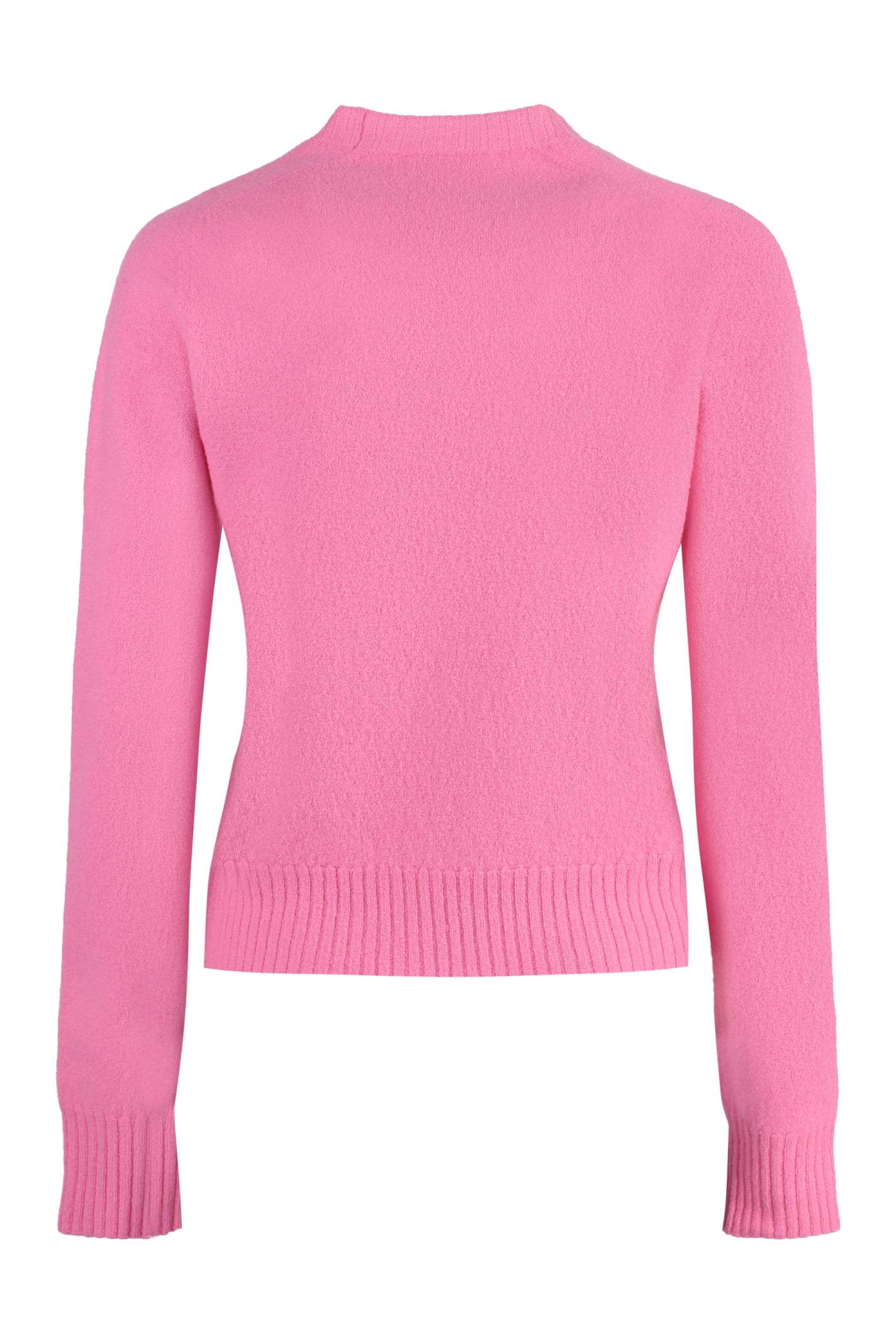 Shop Jil Sander Wool Pullover In Fuchsia