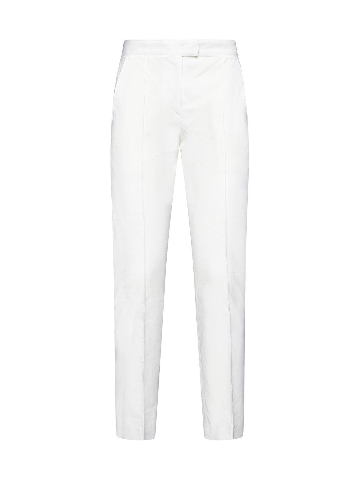 Shop Isabel Marant Straight-leg Cropped Slim-cut Trousers In White