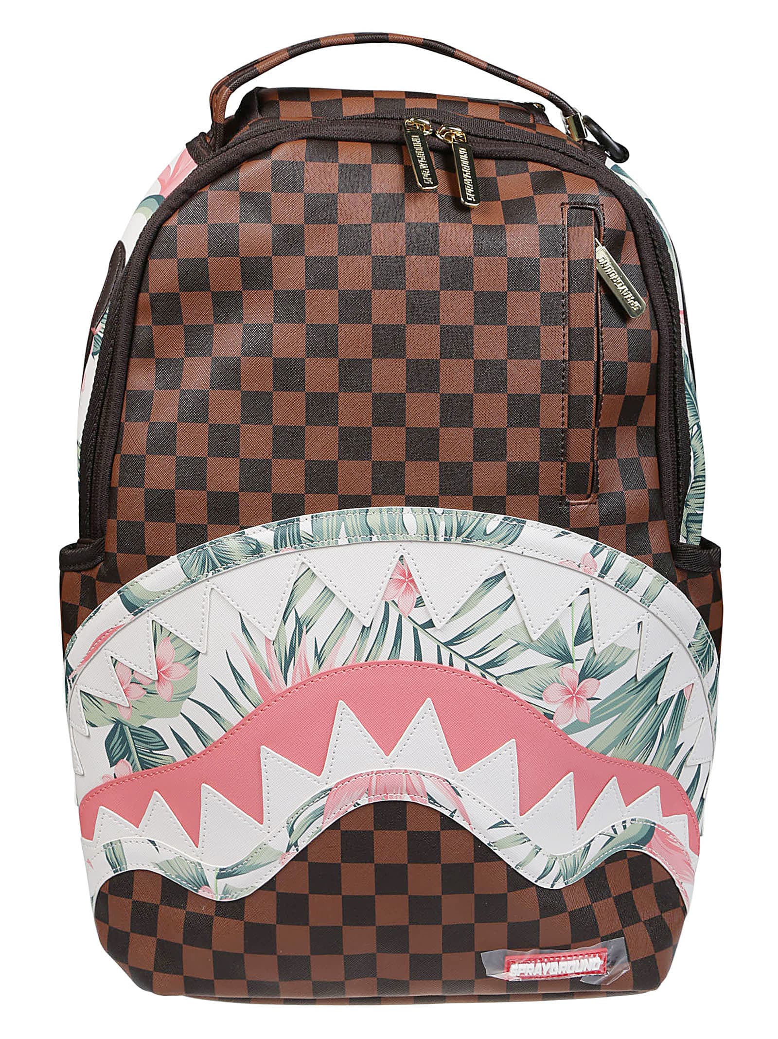 Sprayground Tropical Floral Sip Backpack In Marrone Multicolore
