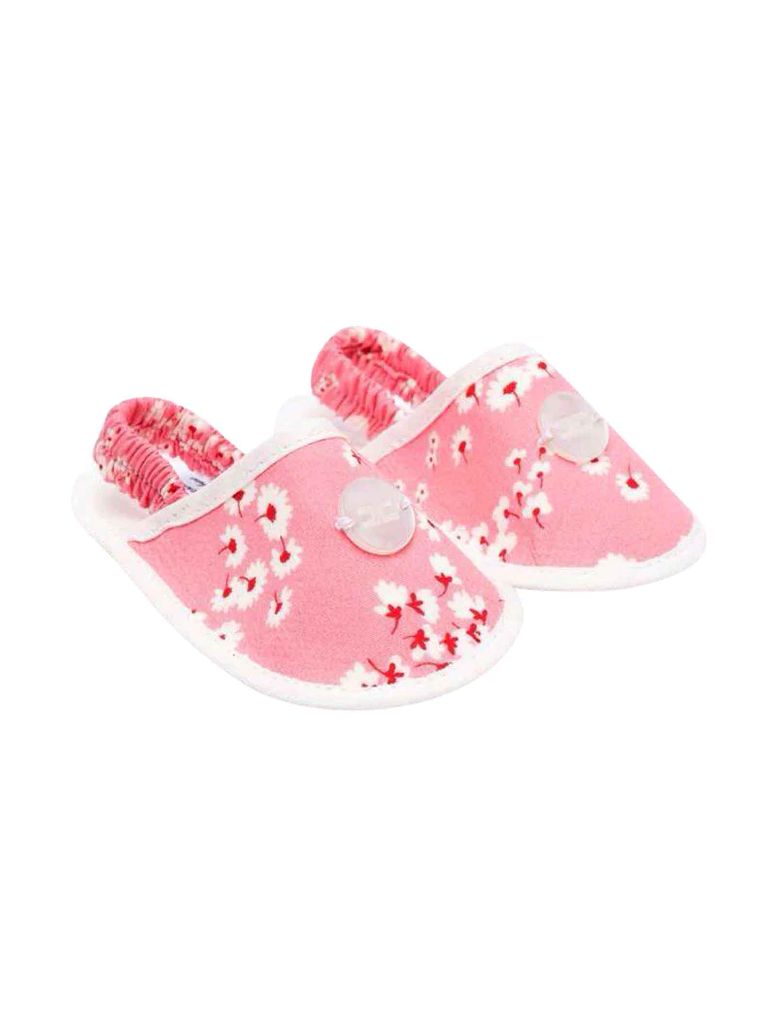 Elisabetta Franchi La Mia Bambina Pink Slippers Baby