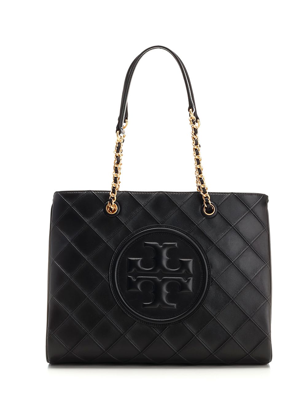 Shop Tory Burch Fleming Tote In Black