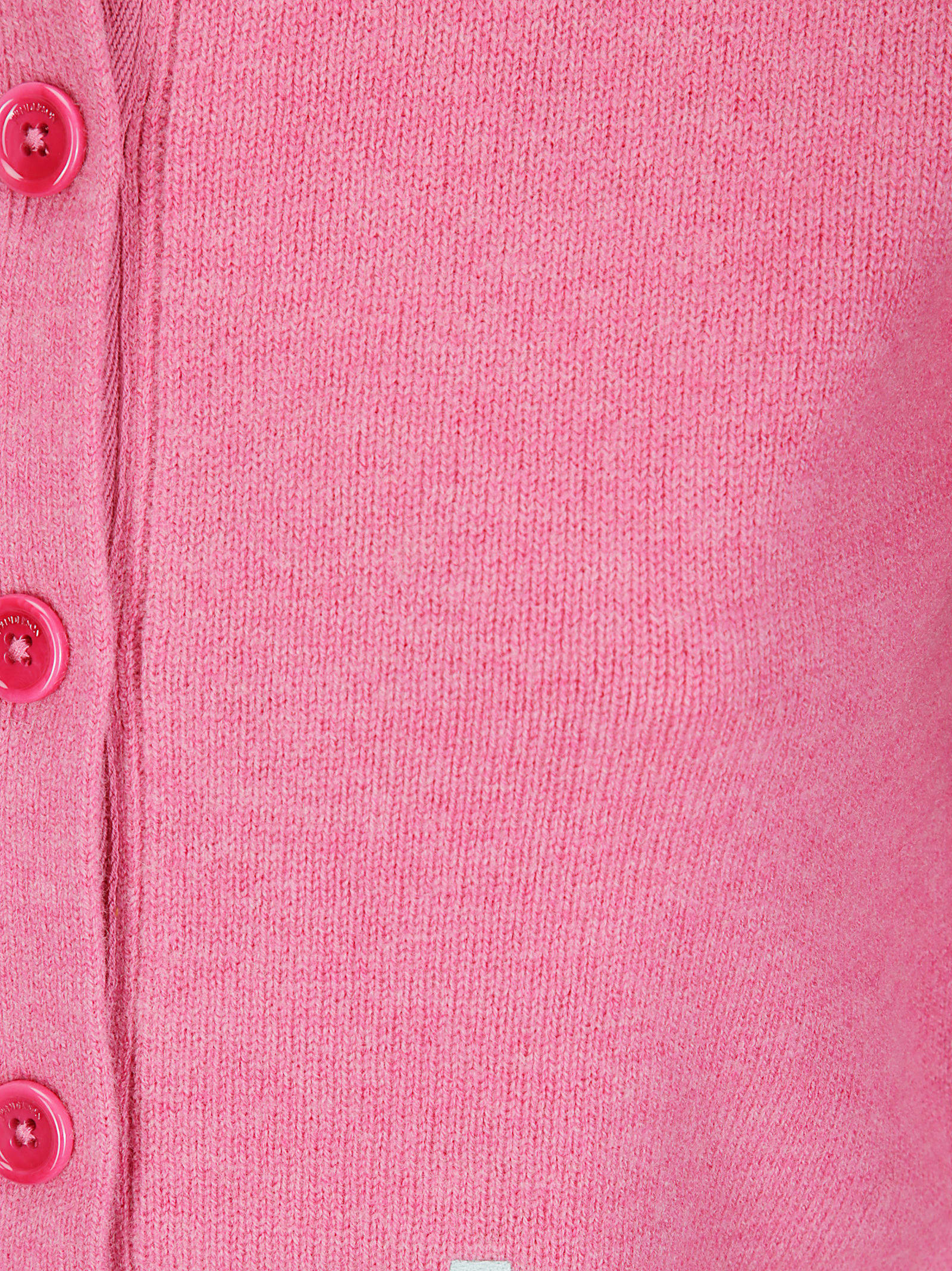 Jw Anderson Contrast Embroidery Cardigan In Pink