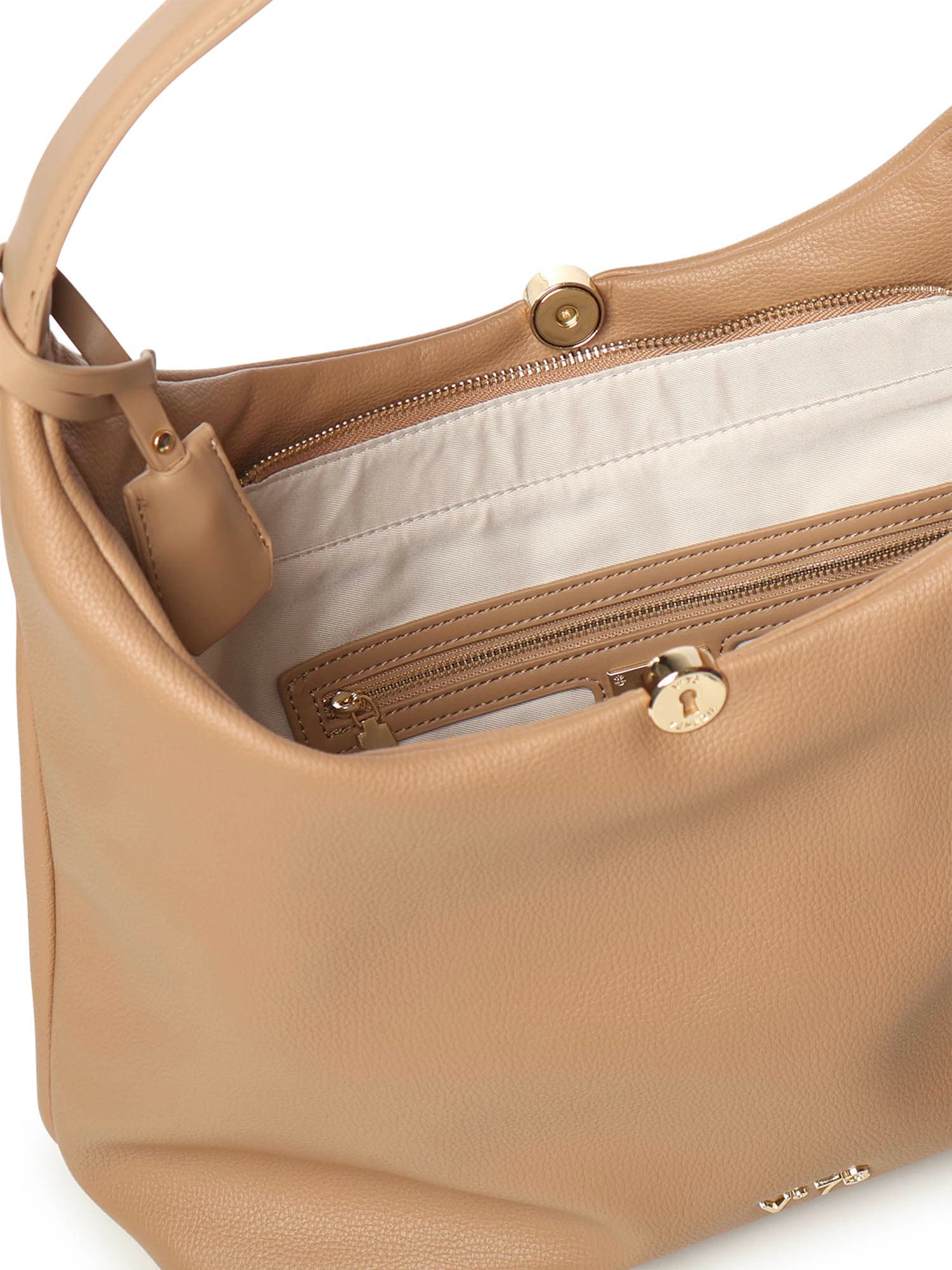 V73 Keira Curved-handle Shoulder Bag In Brown