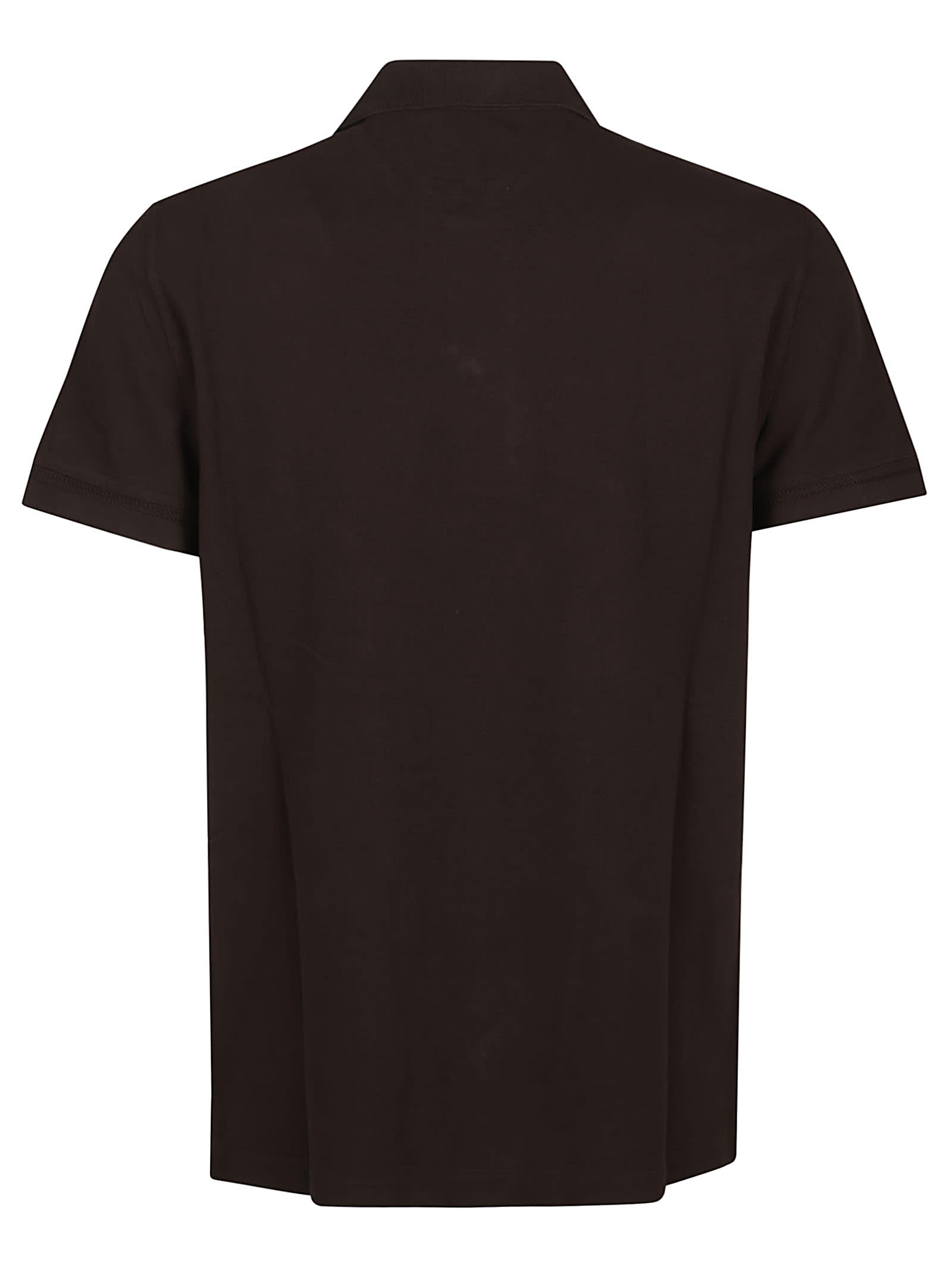 Shop Tom Ford Tennis Piquet Polo Shirt In Dark Brown