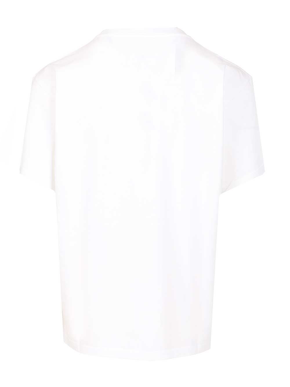 Mm6 Maison Margiela Mm6 By Maison Margiela Relaxed-fit Crew Neck T-shirt With Graphic Print In White