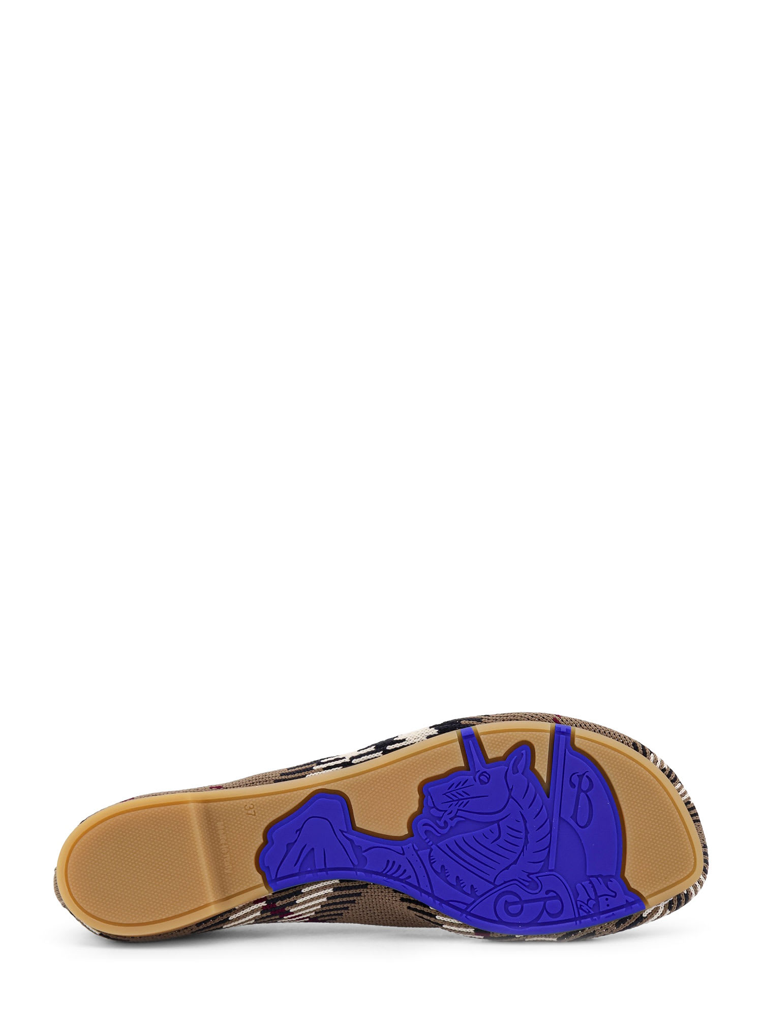 Shop Burberry Embroidered Canvas Ballerinas In Brown