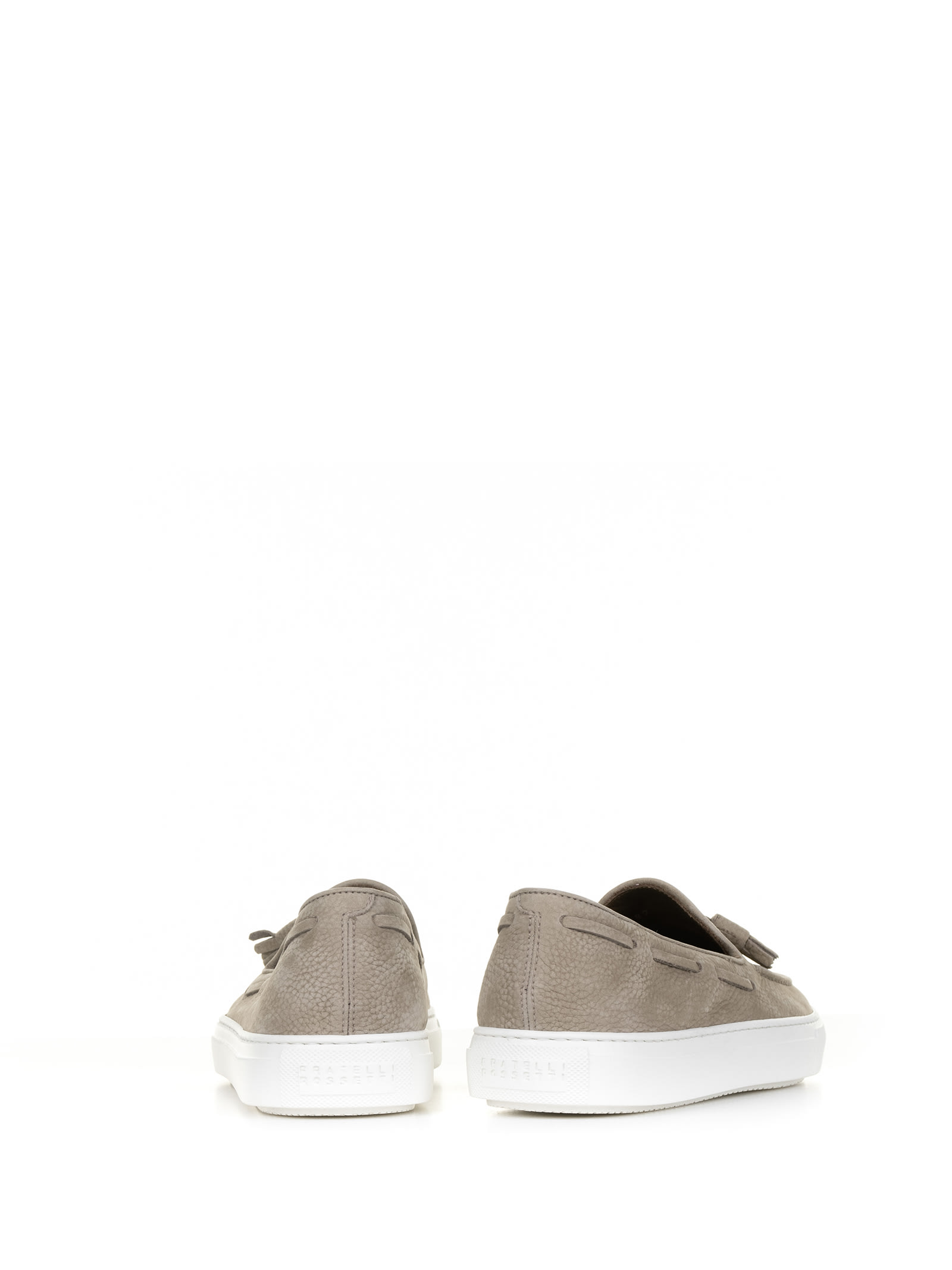 Shop Fratelli Rossetti One Moccasin In Beige Suede And Rubber Sole In Corda