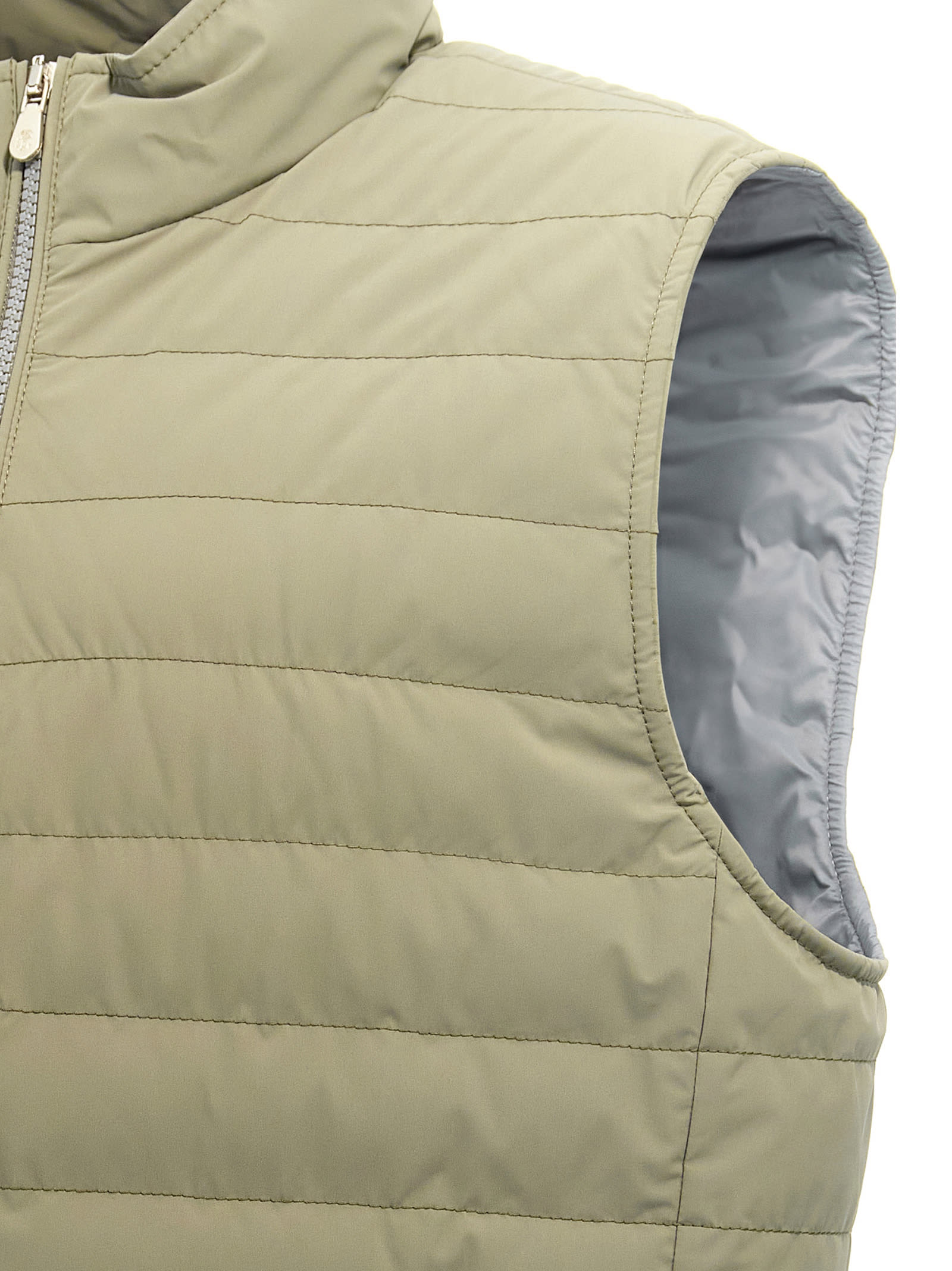 Shop Brunello Cucinelli Padded Vest In Green