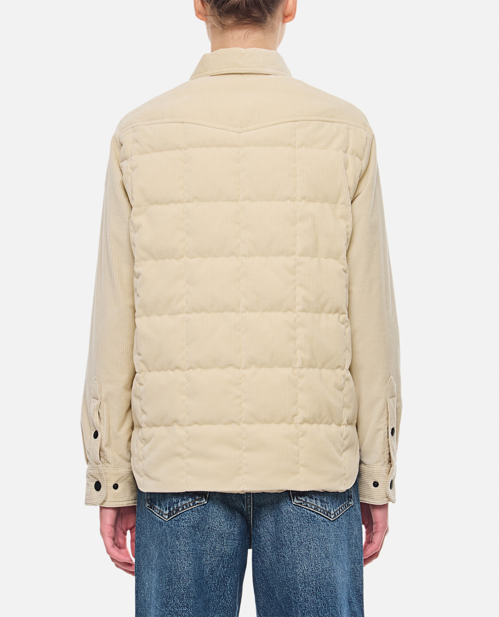 Shop Moncler Paulet Shirt Jacket In White