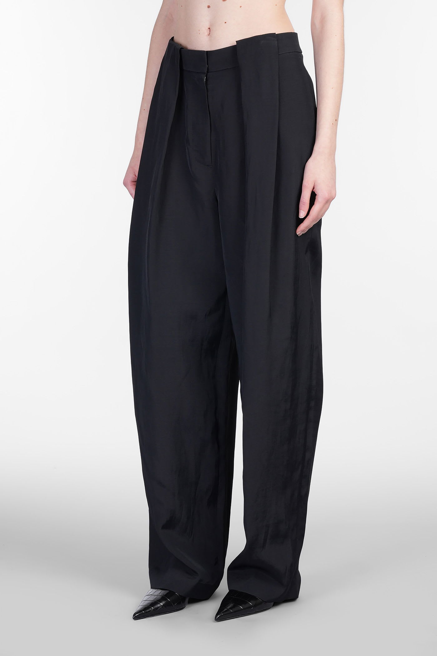 Stella Mccartney Canvas Tailoring Satin Balloon Trouser