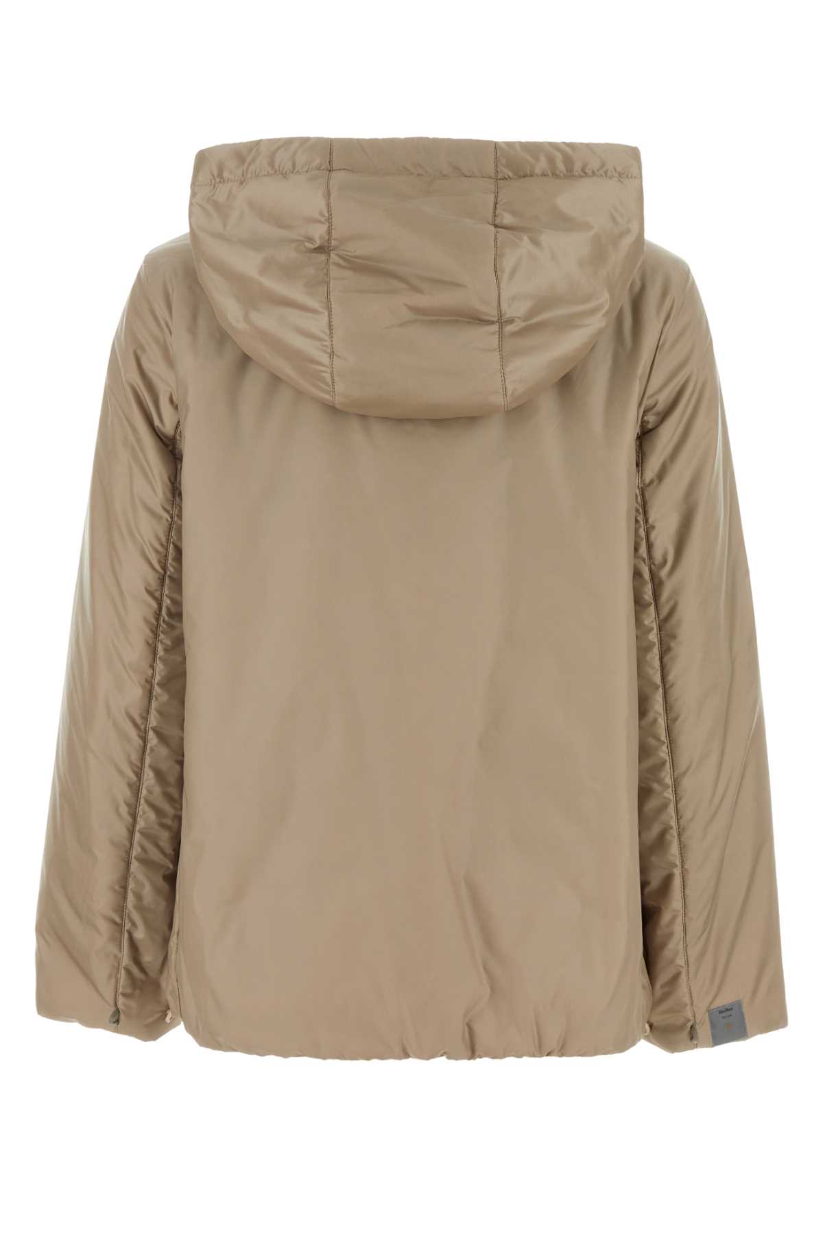Max Mara The Cube Sand Polyester Greenh Padded Jacket In Beige