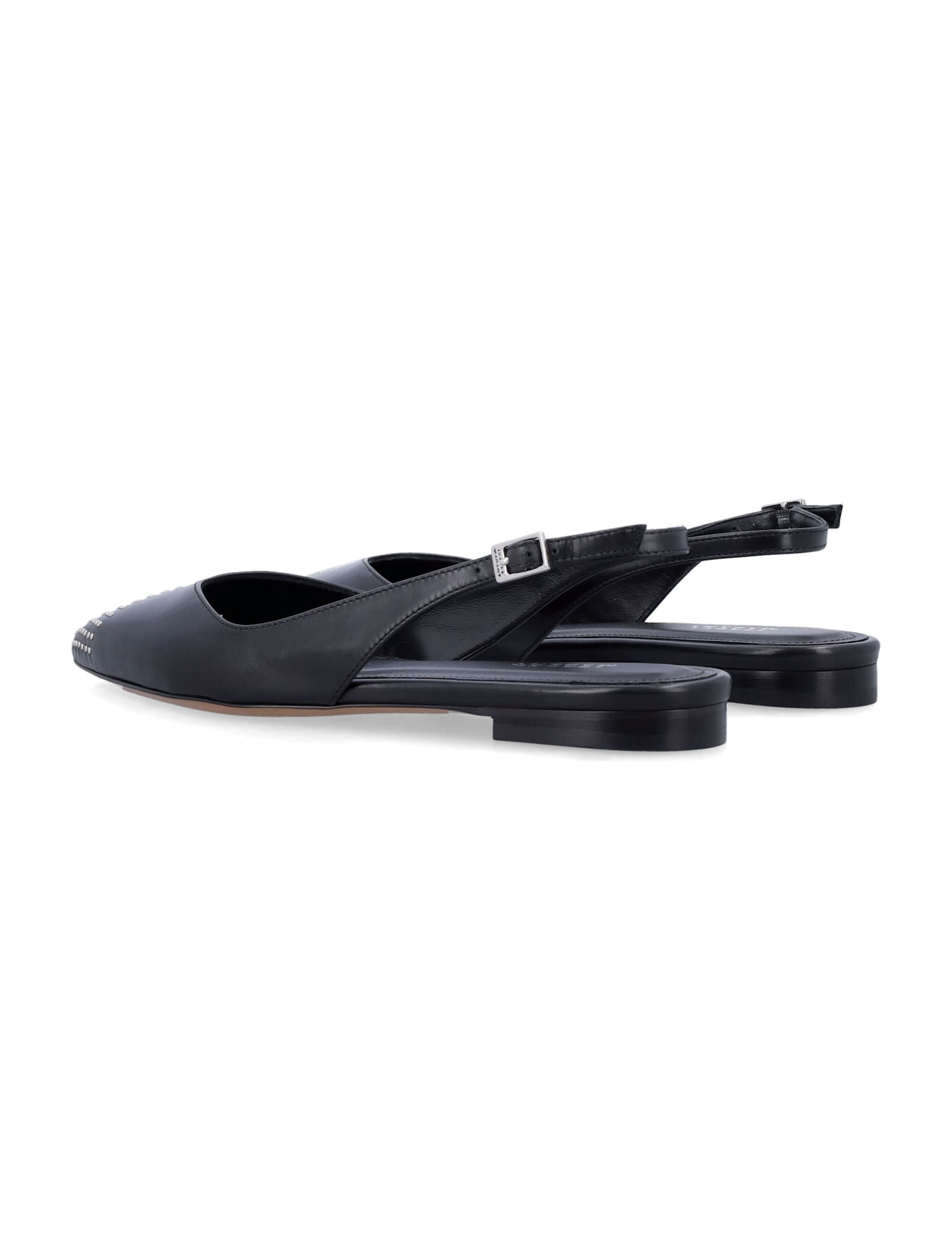 Isabel Marant Flat Sling Back Ballerina Shoes In Black