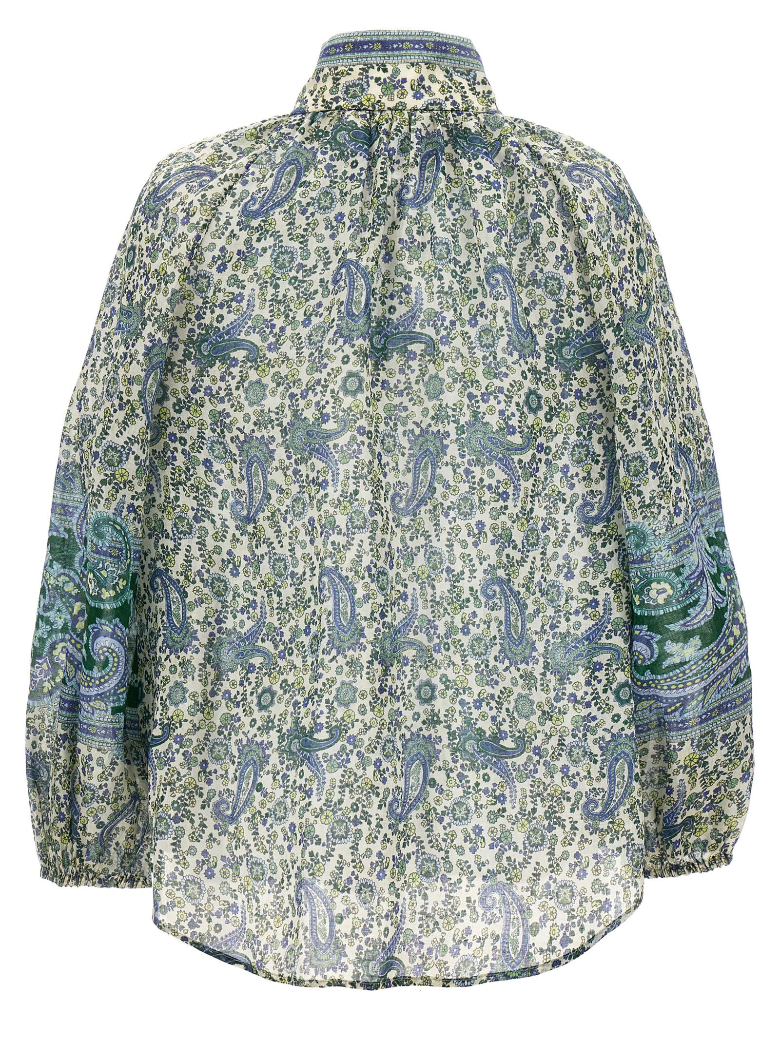 Shop Zimmermann Ottie Billow Shirt In Multicolor