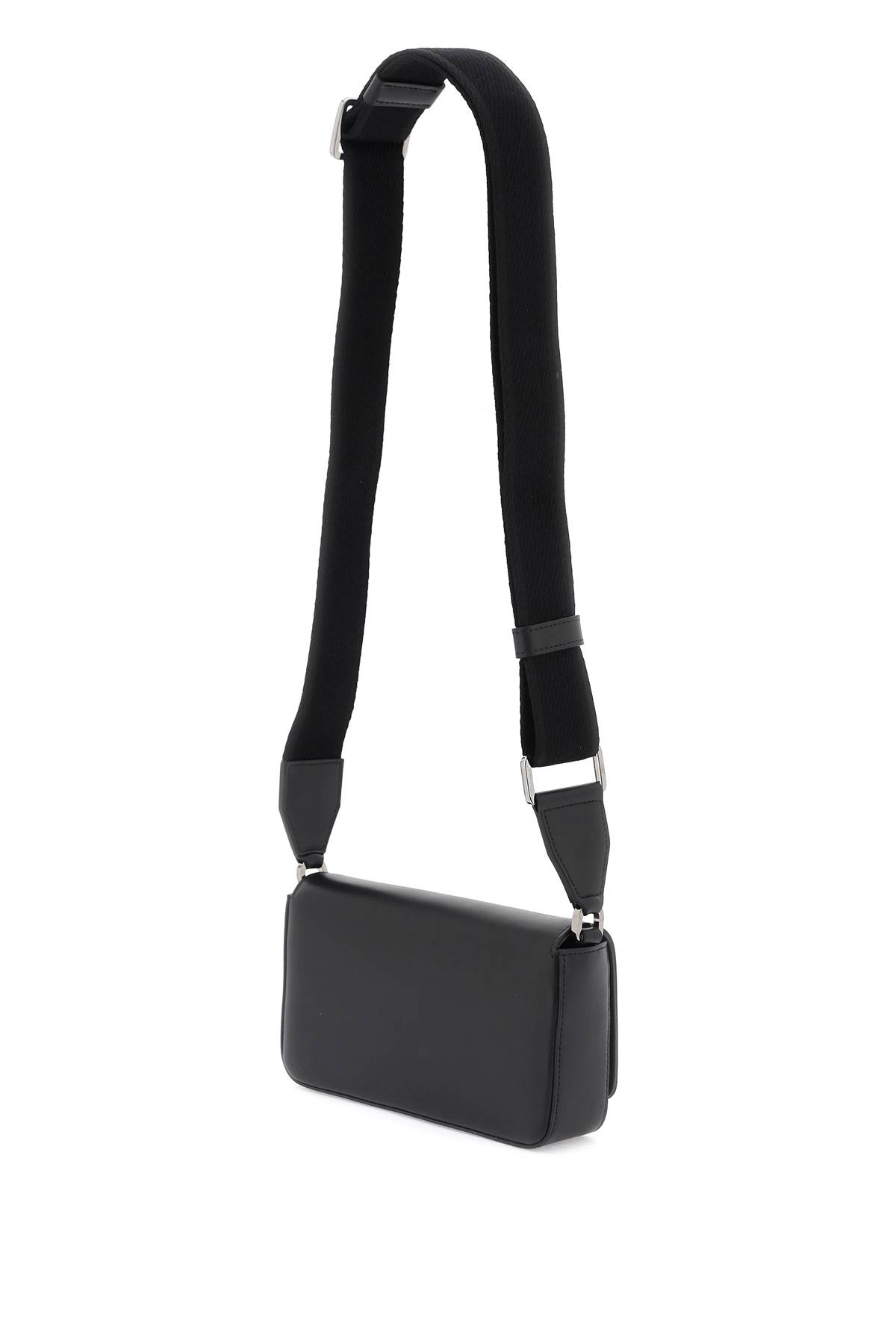 Shop Dolce & Gabbana Leather Mini Crossbody Bag In Nero