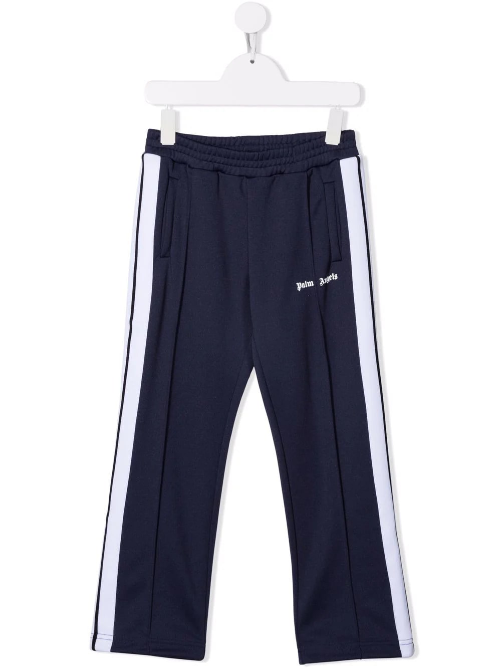 Palm Angels Kids Navy Blue And White Classic Track Pant