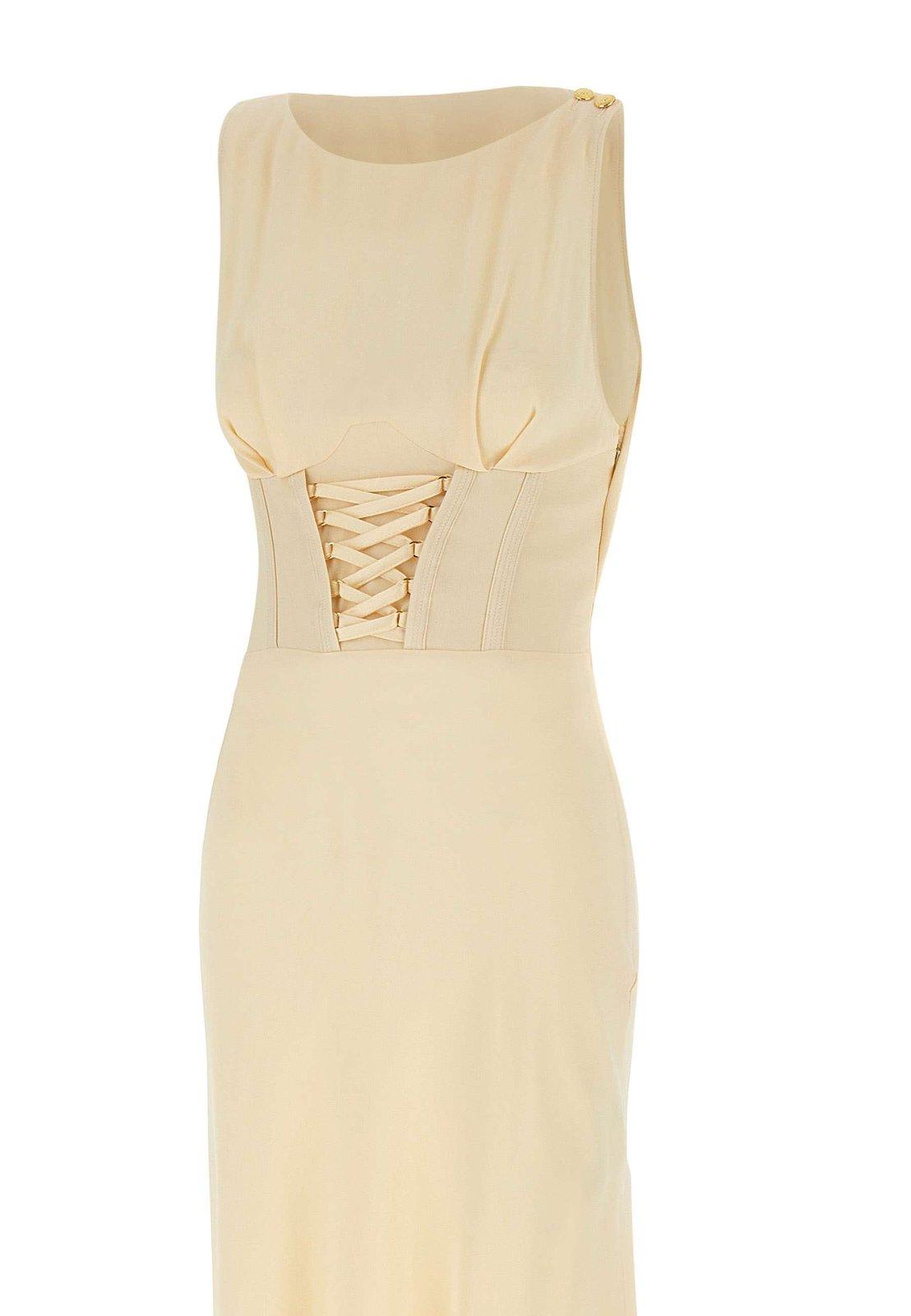 Shop Elisabetta Franchi Crêpe-back Satin Dress