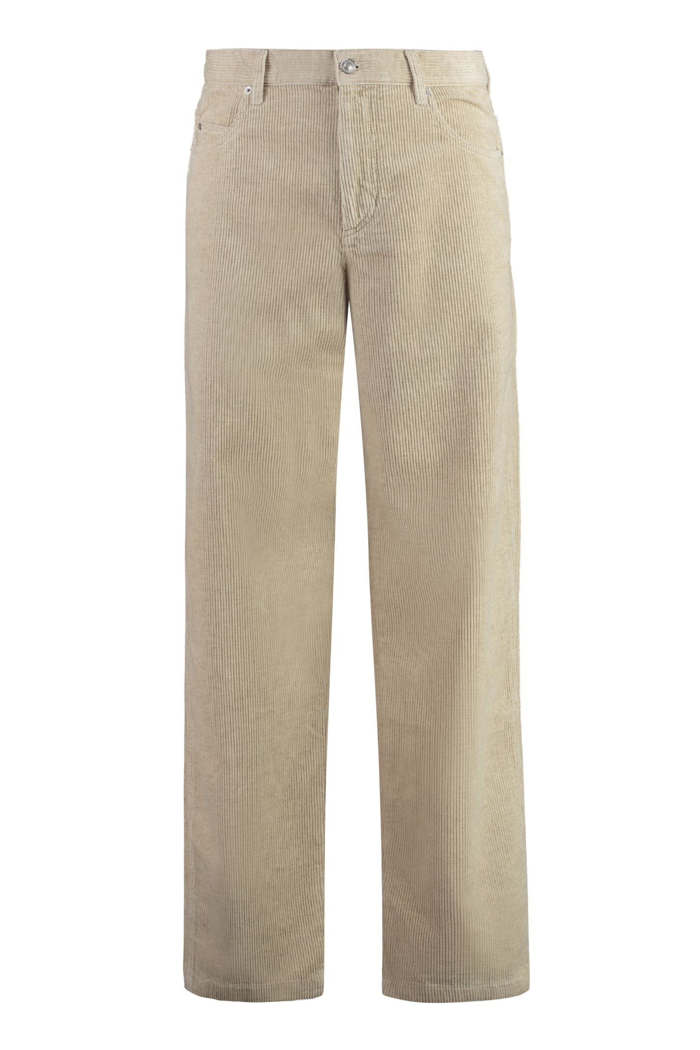 Shop Isabel Marant Jorje Corduroy Trousers In Beige