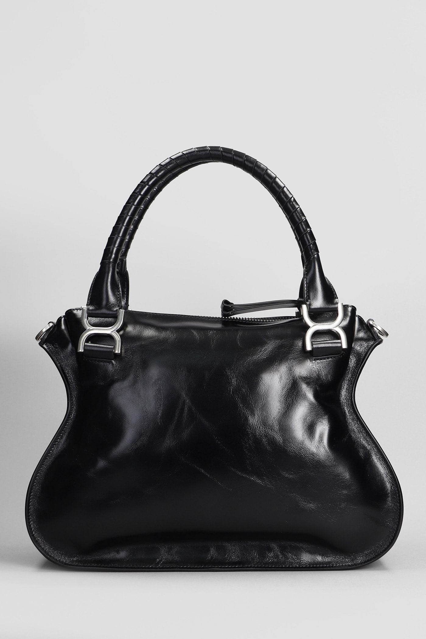 Chloé Mercie Shoulder Bag In Black Leather In Black