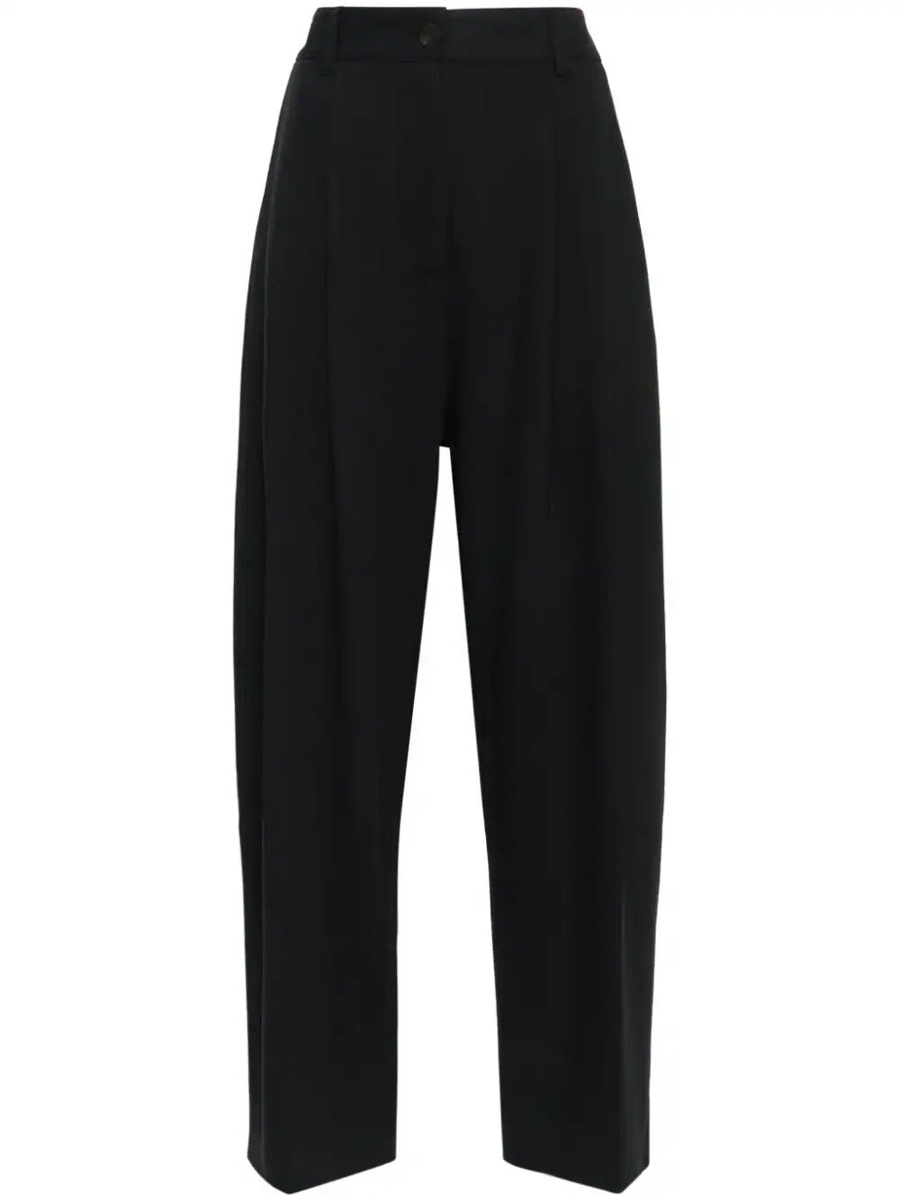 Shop Studio Nicholson Double Pleat Front Pant In Darkest Navy