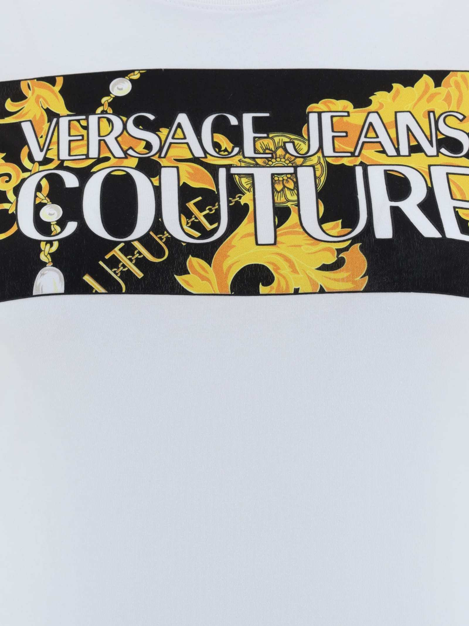 Versace Jeans Couture logo-underband crop top, Purple