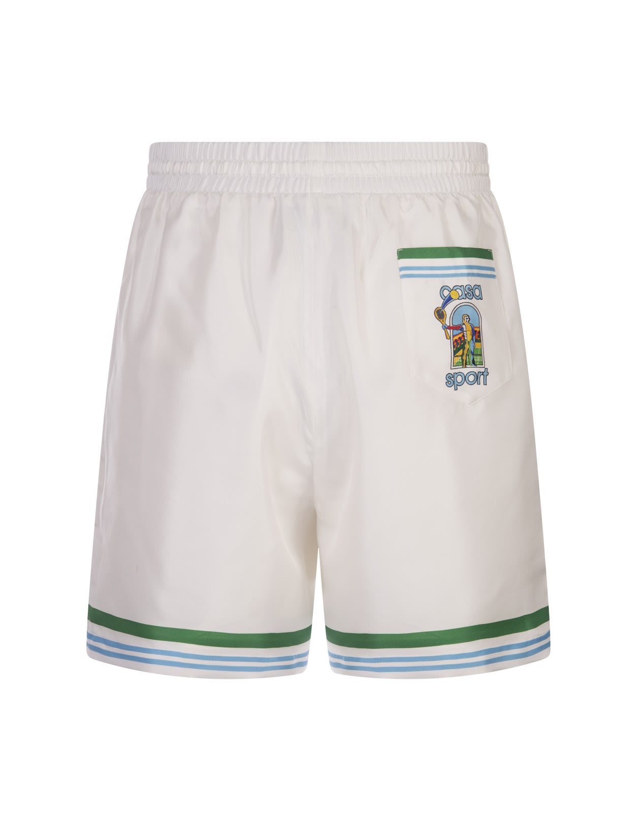 Shop Casablanca Le Jeu Colore Shorts In White