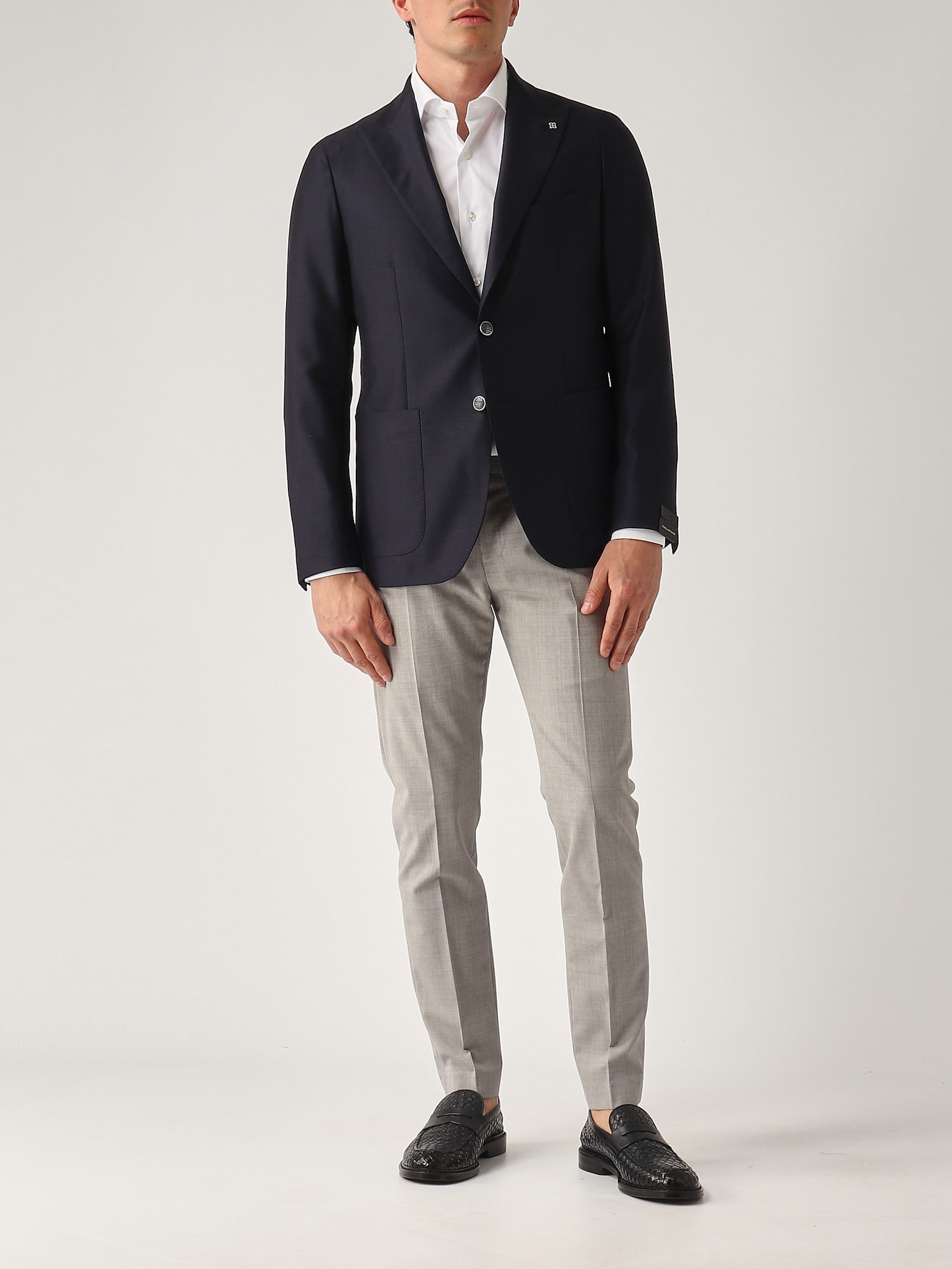 Pt Torino Pantalone Lana Stretch Ten Trousers In Gray