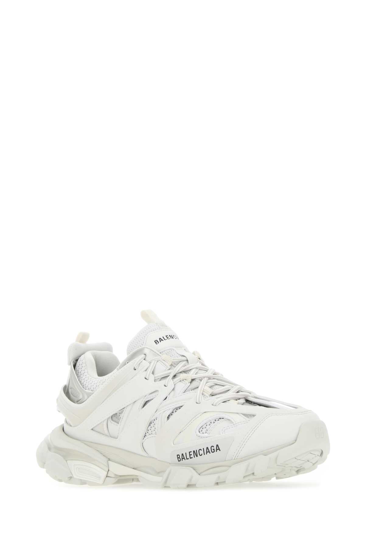 Shop Balenciaga Two-tone Mesh And Nylon Track Sneakers In 9000