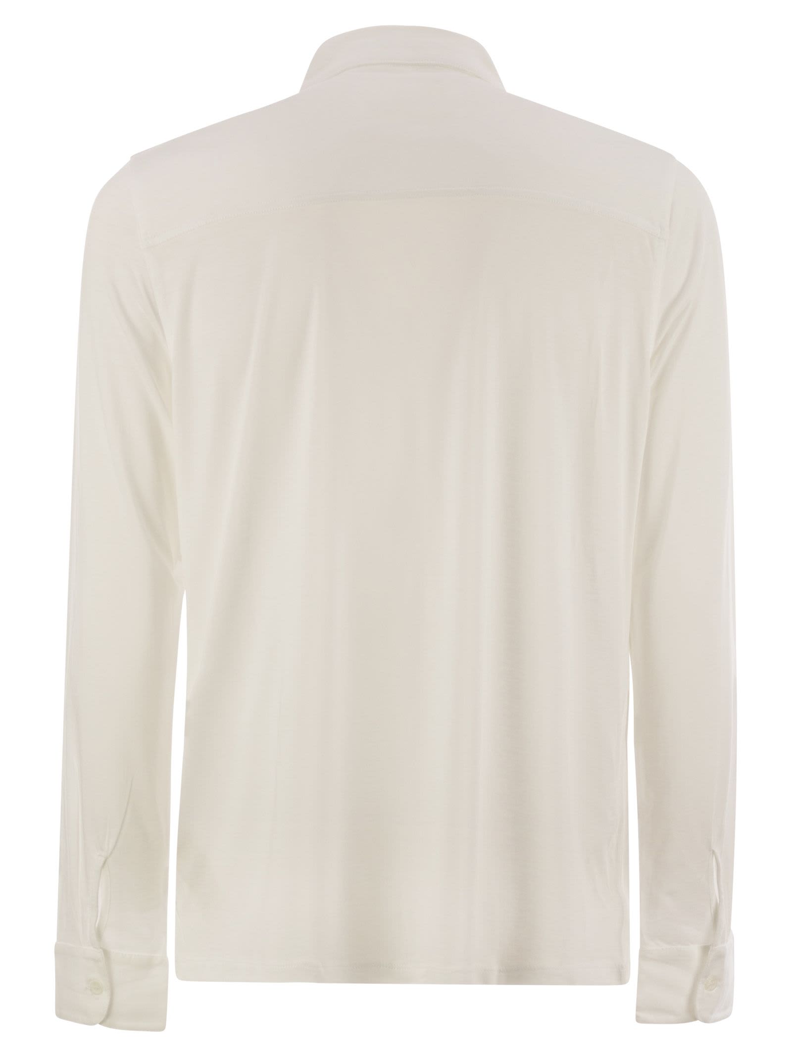 Majestic Long-sleeved Lyocell And Cotton Shirt
