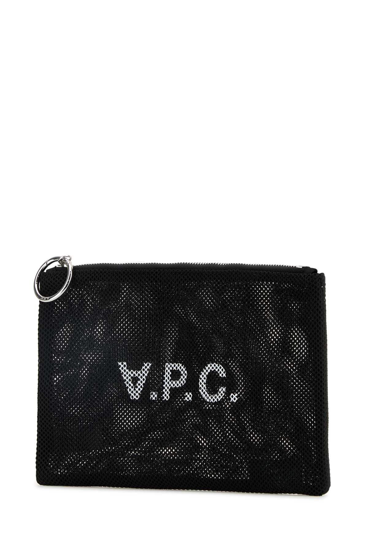 Apc Black Mesh Tokyo Pouch In Noir