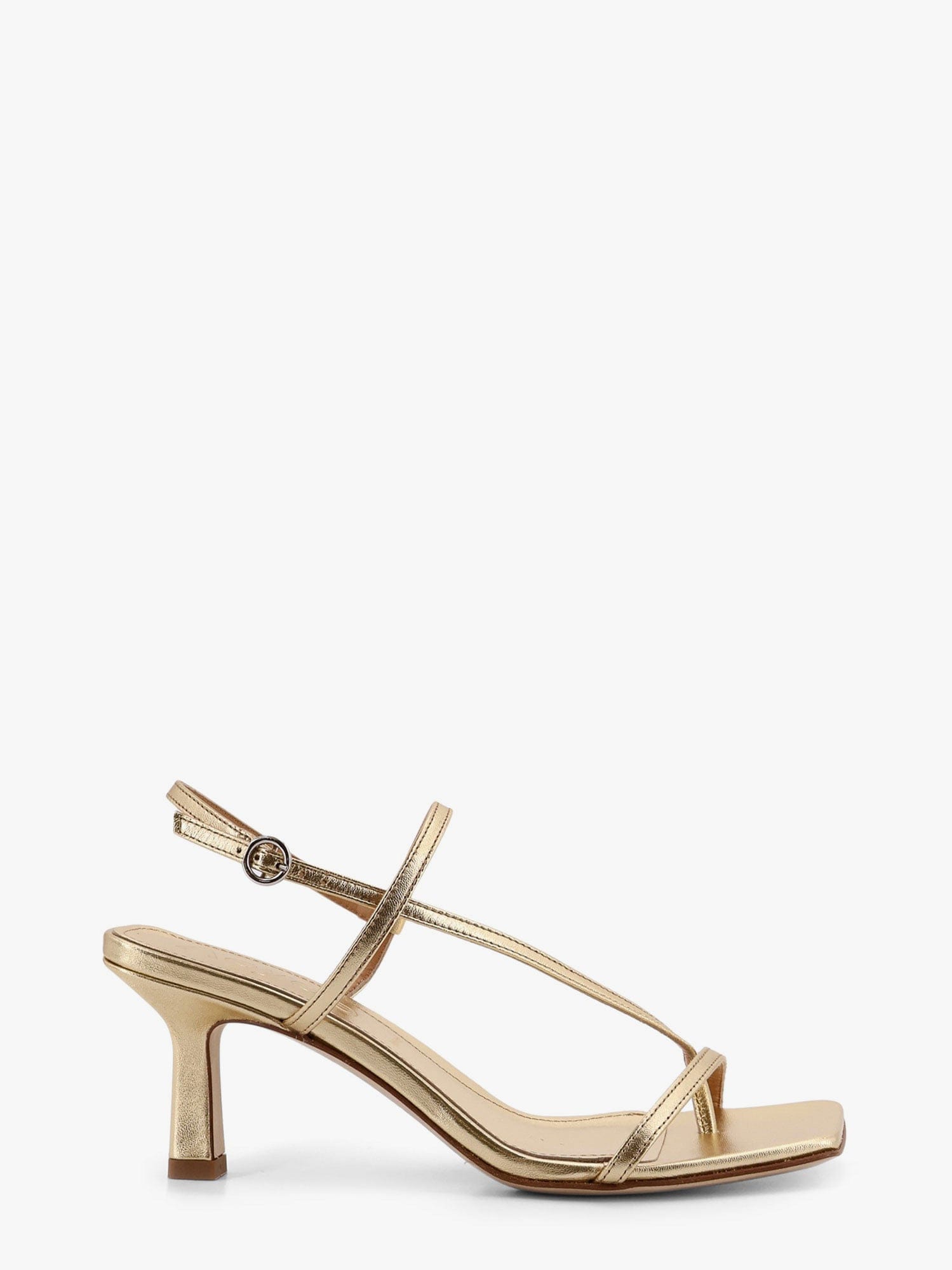 Aeyde Elise Leather Thong Sandals In Golden