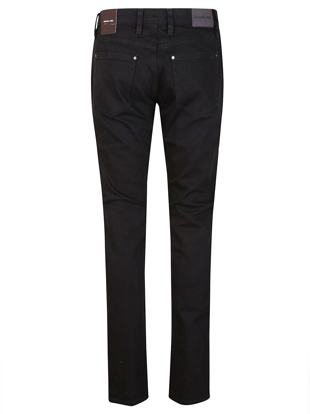 Shop Michael Kors Slim-fit Stretch Jeans In Black