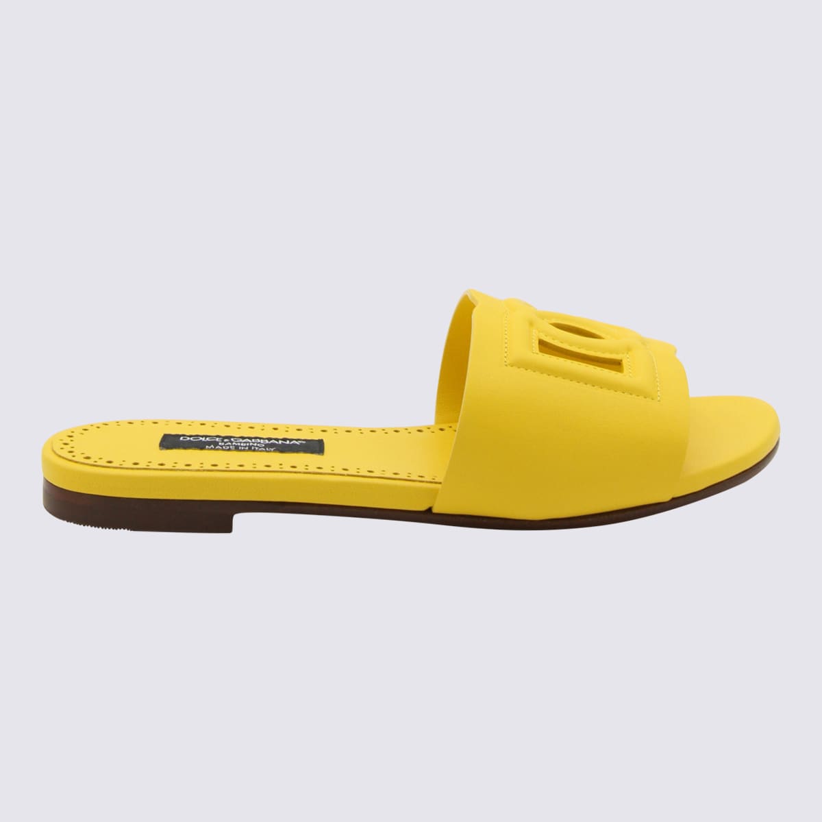 Dolce & Gabbana Kids' Yellow Leather Flats