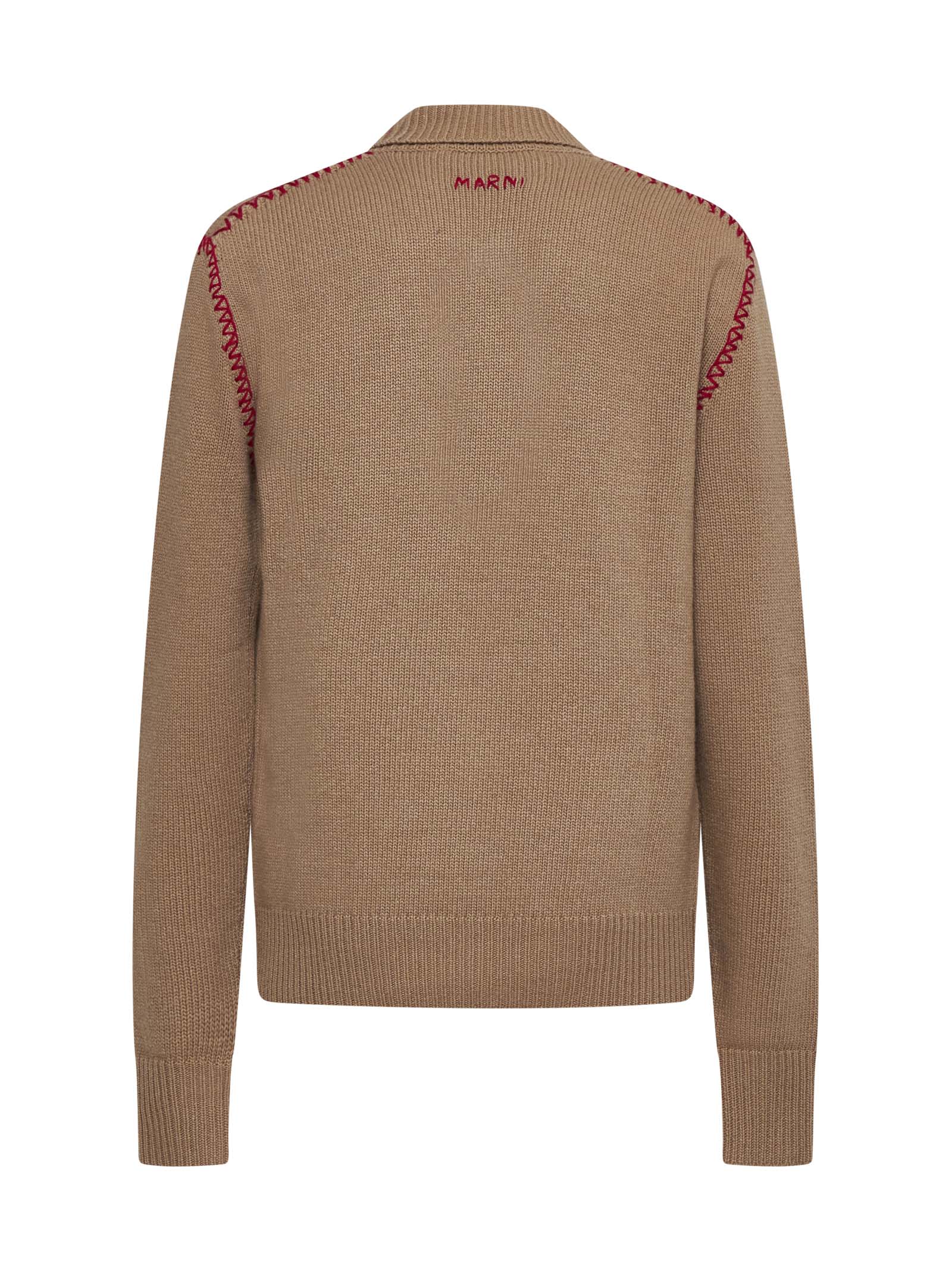 Shop Marni Polo Shirt In Sand Storm