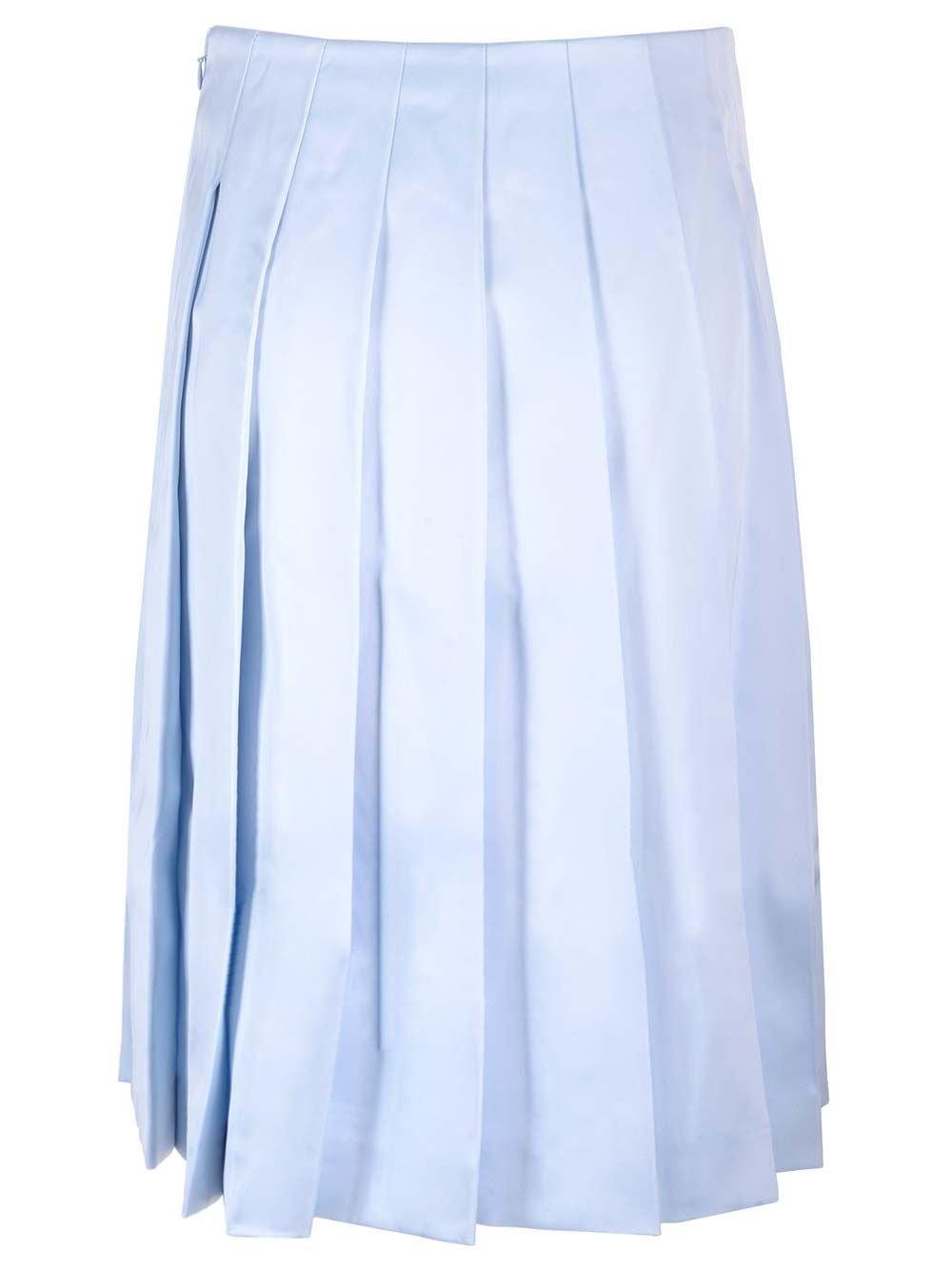 Shop Self-portrait Satin Midi Skirt In Blu