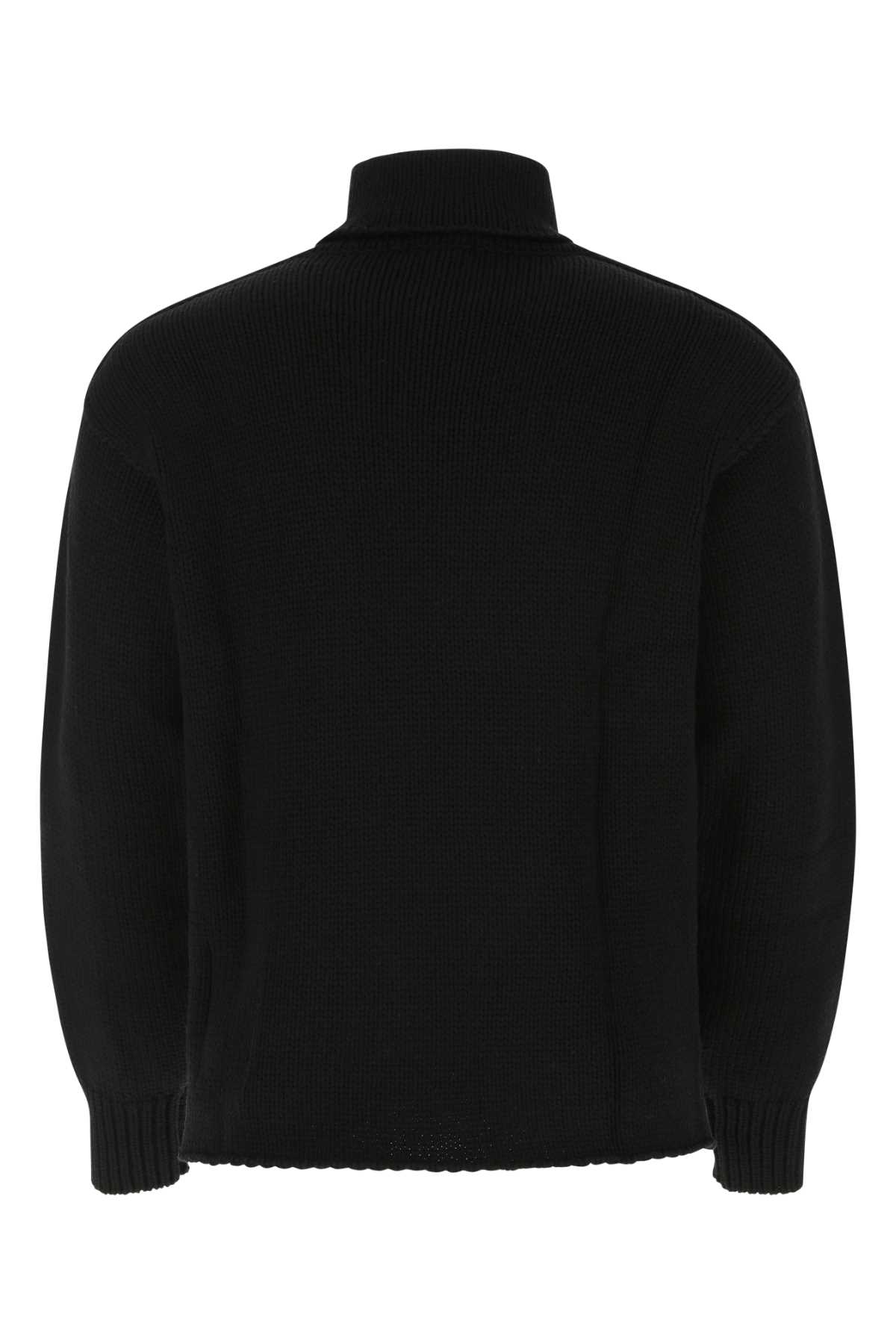 Shop Ten C Black Wool Blend Sweater In 999