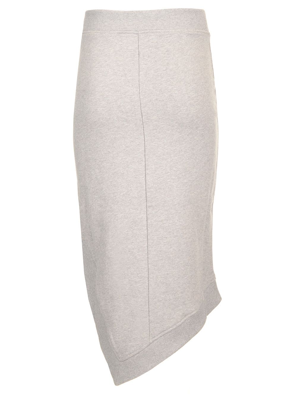 Shop Attico Double Fleece Midi Skirt In Grey