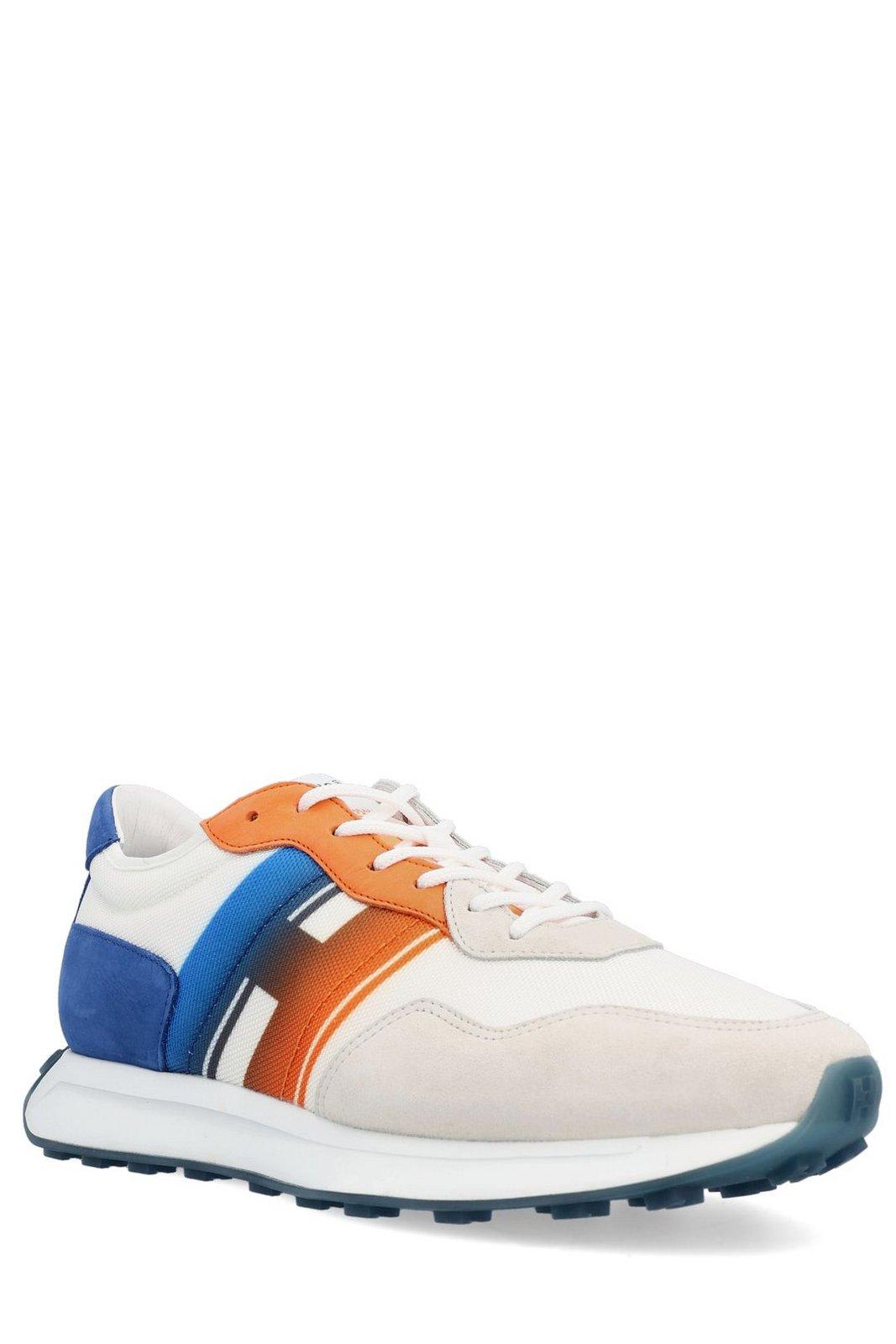 Shop Hogan H601 Lace-up Sneakers In White