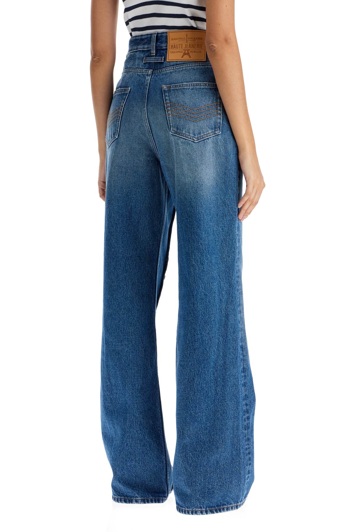 Shop Jean Paul Gaultier High-end Denim Jeans In Vintageblue (blue)