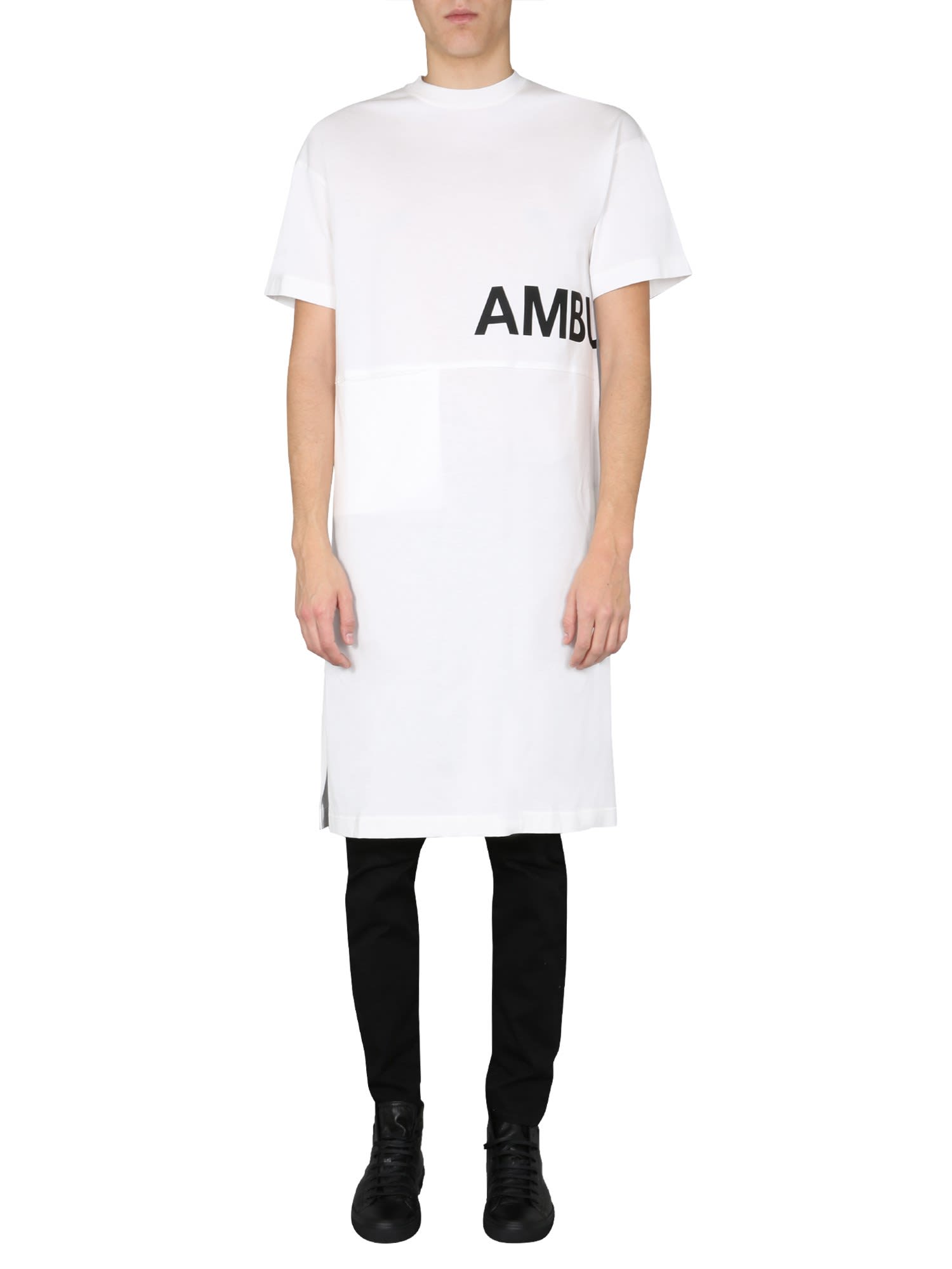 AMBUSH ROUND NECK DRESS,12112059 WHTE