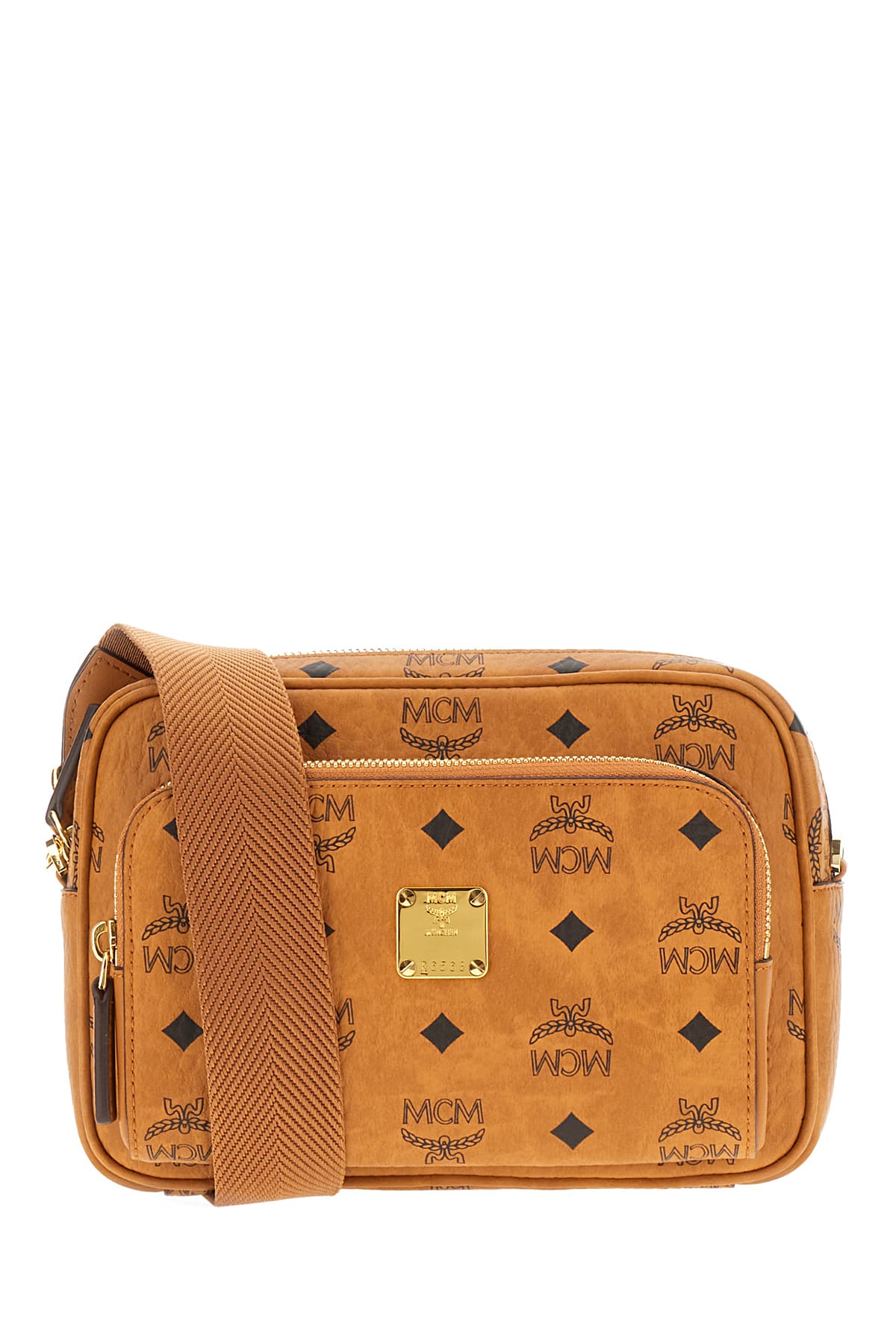 Shop Mcm Printed Canvas Crossbody Bag In Stampa