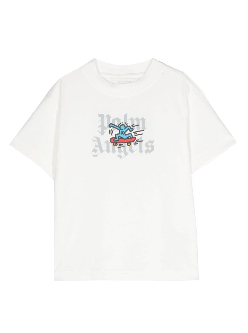 Palm Angels Pa X Kh Skateboard T-shirt Off White Bla
