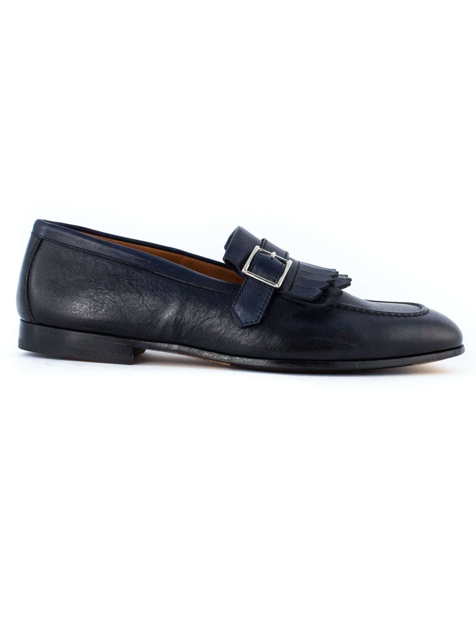 DOUCAL'S BLUE LEATHER LOAFER